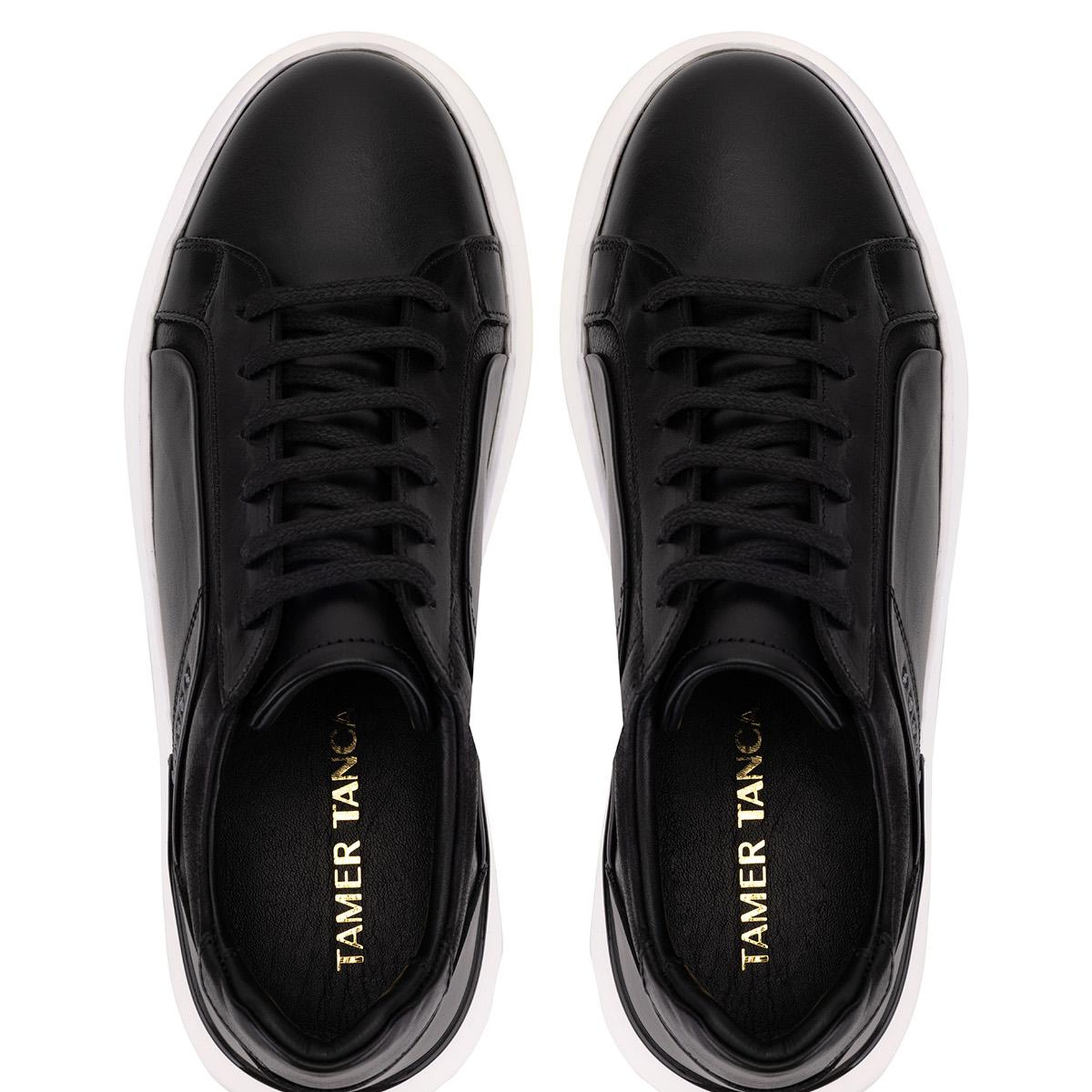 Tamer Tanca Erkek Hakiki Deri Siyah Sneakers & Spor Ayakkabı