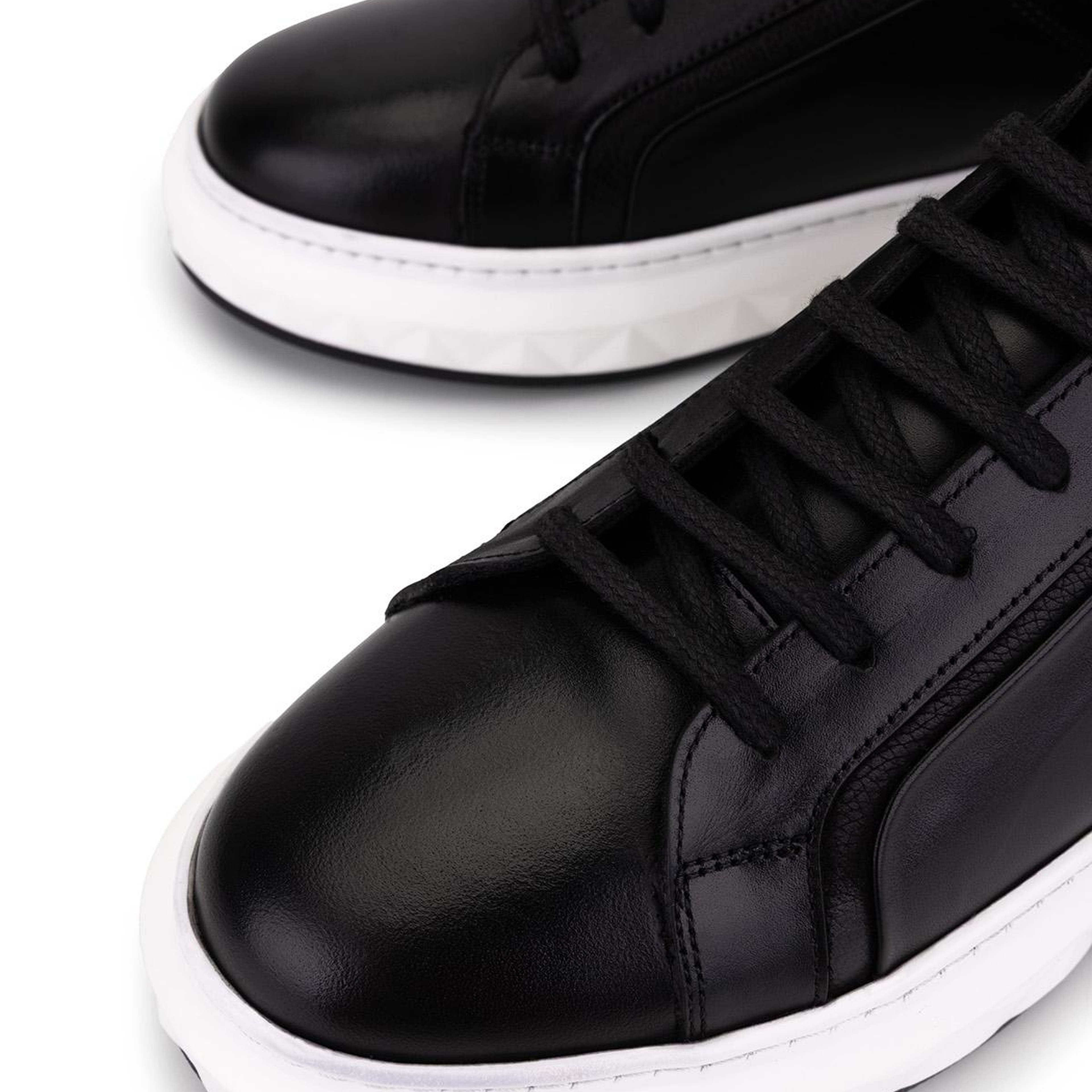 Tamer Tanca Erkek Hakiki Deri Siyah Sneakers & Spor Ayakkabı