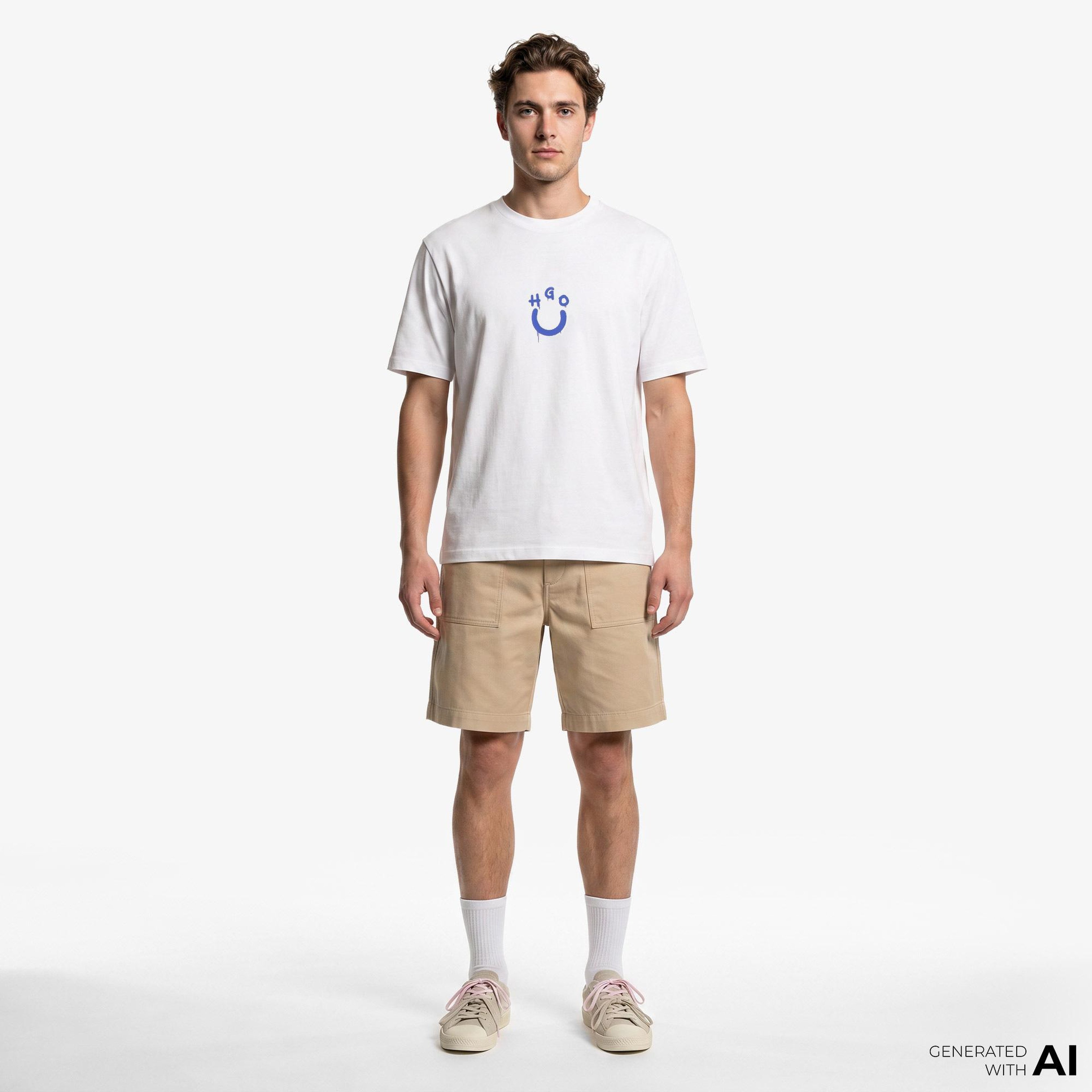 Hugo Norizom Erkek Beyaz T-Shirt