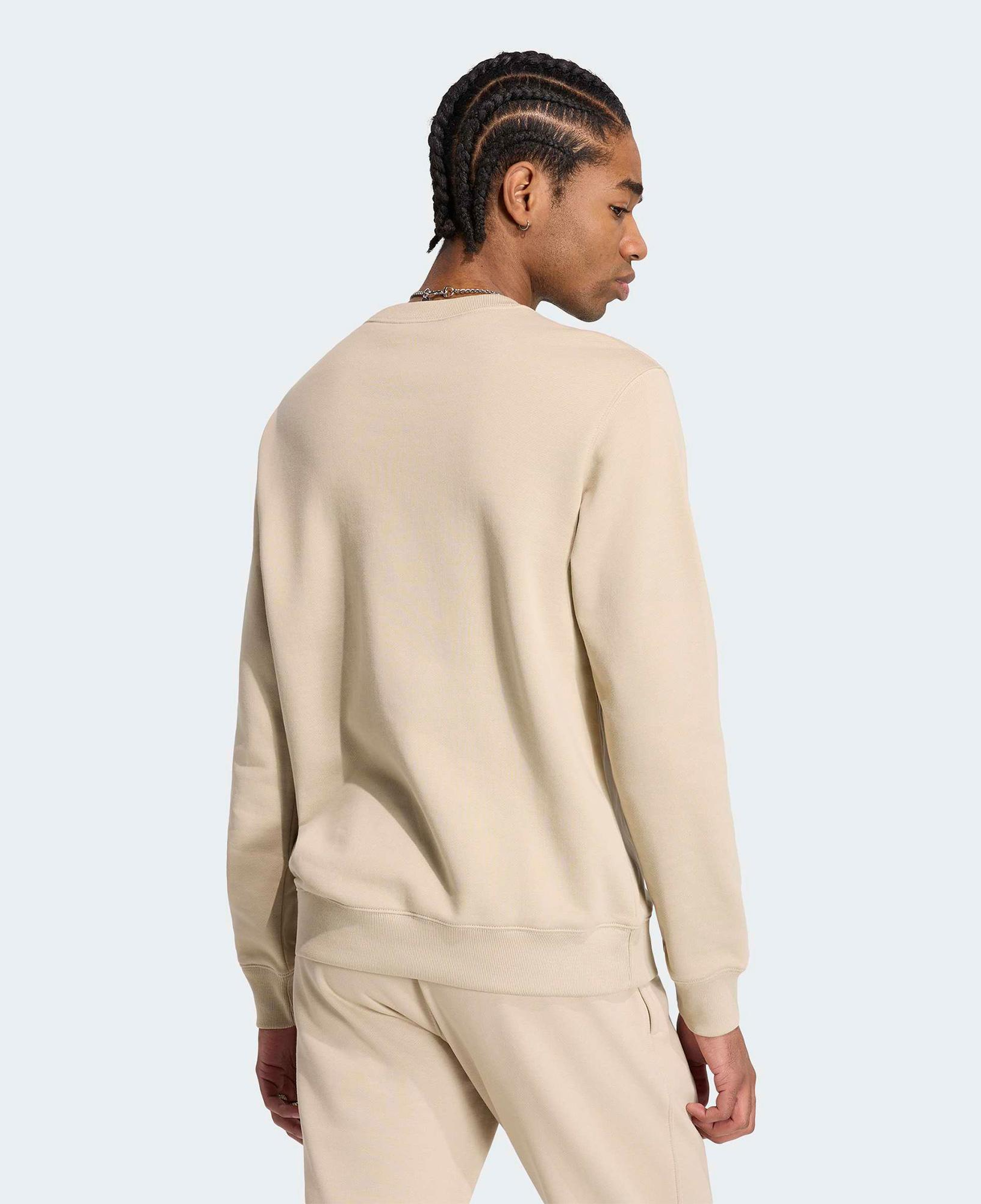 adidas Trefoil Essentials Crew French Terry Erkek Krem Sweatshirt