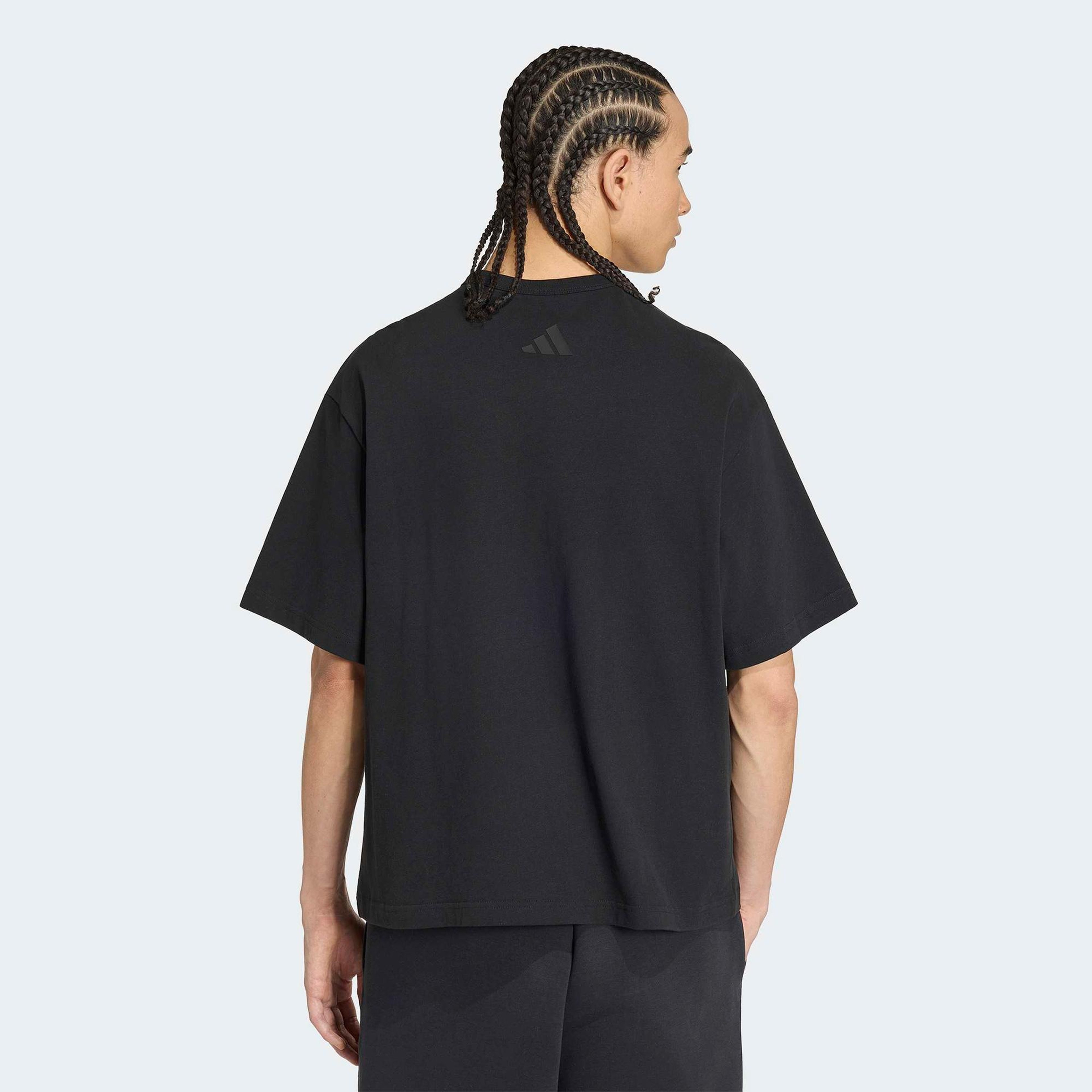 adidas Soft Lux Graphic Erkek Siyah T-Shirt