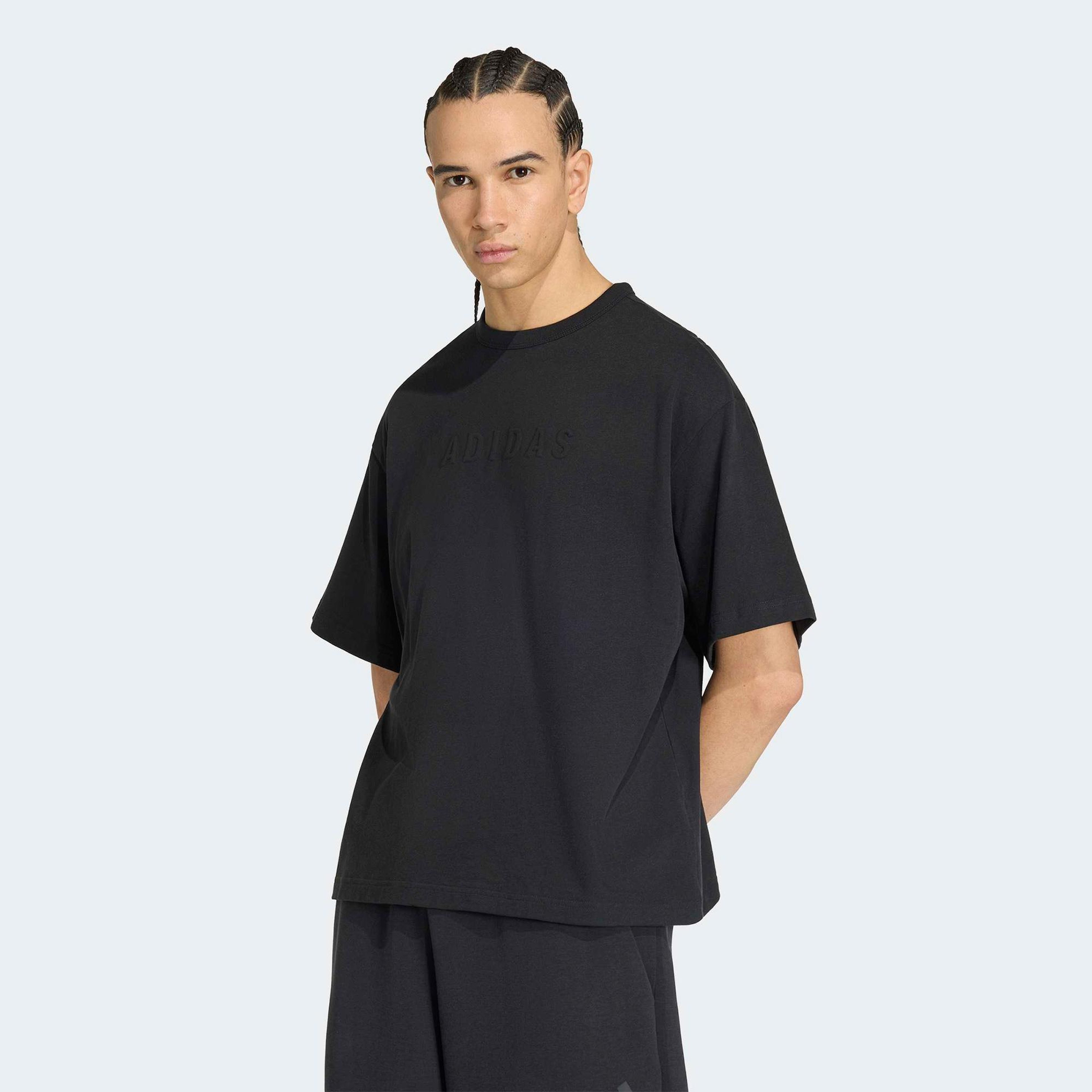 adidas Soft Lux Graphic Erkek Siyah T-Shirt