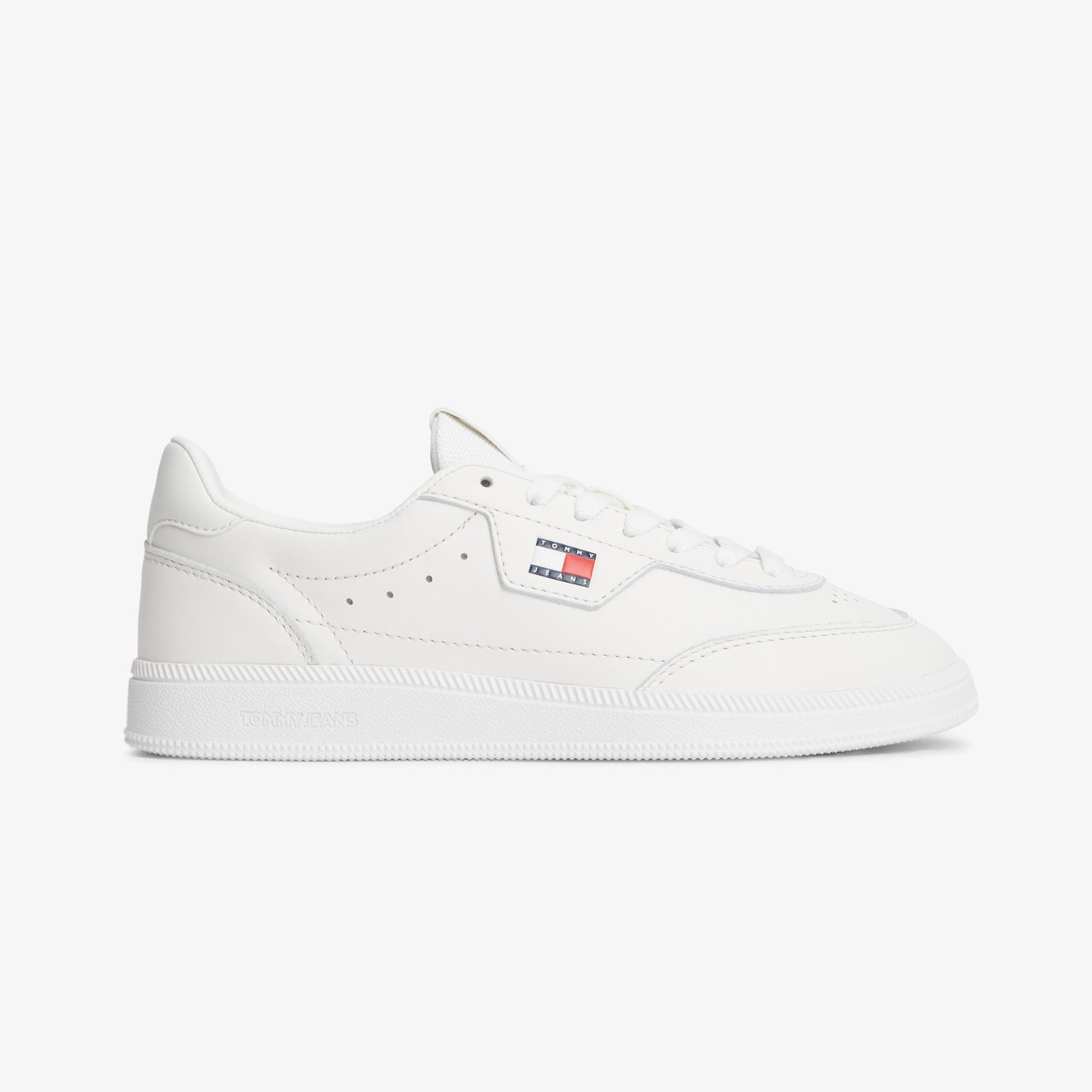Tommy Hilfiger The Greenwich Edge Leather Kadın Bej Spor Ayakkabı