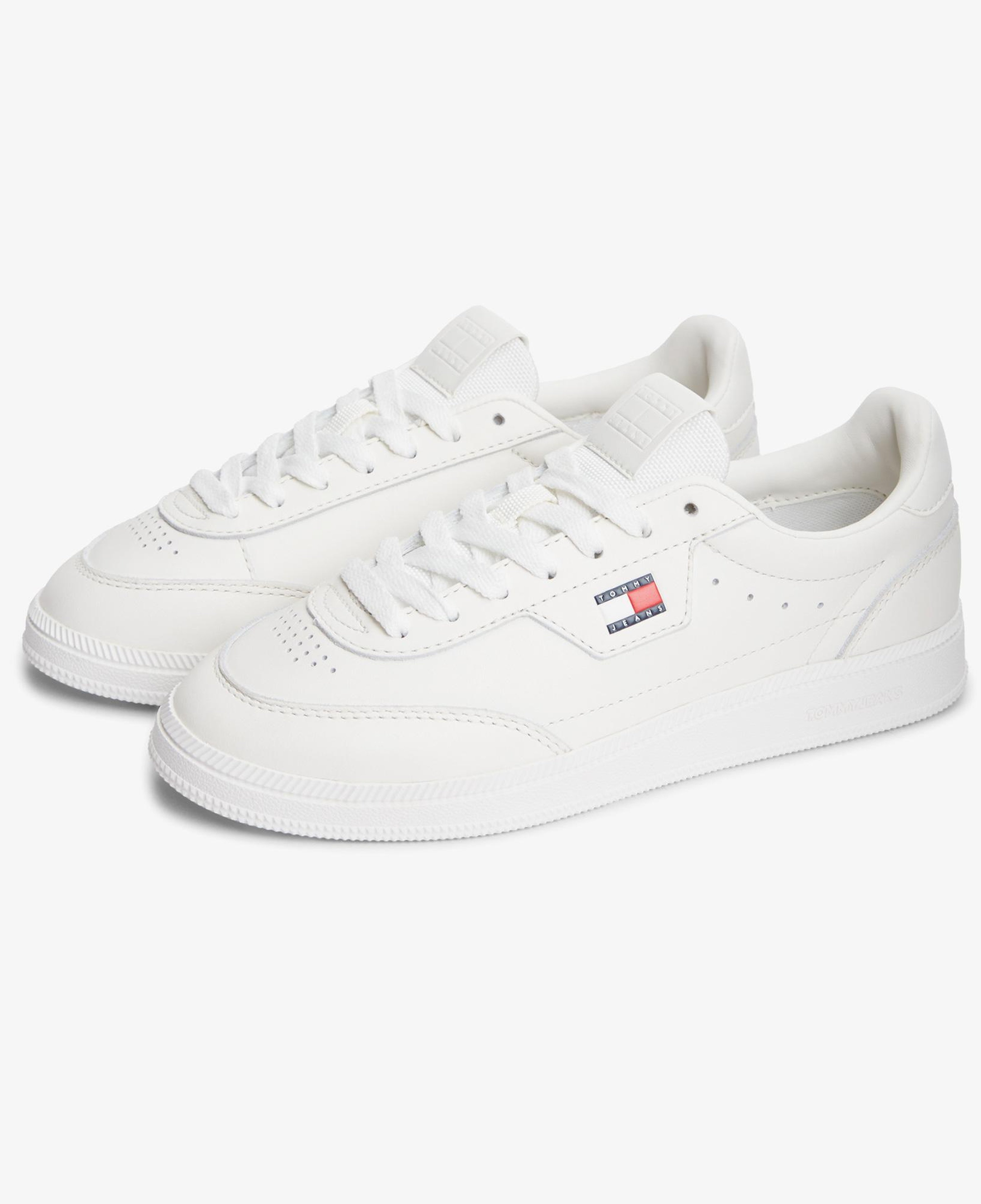 Tommy Hilfiger The Greenwich Edge Leather Kadın Bej Spor Ayakkabı