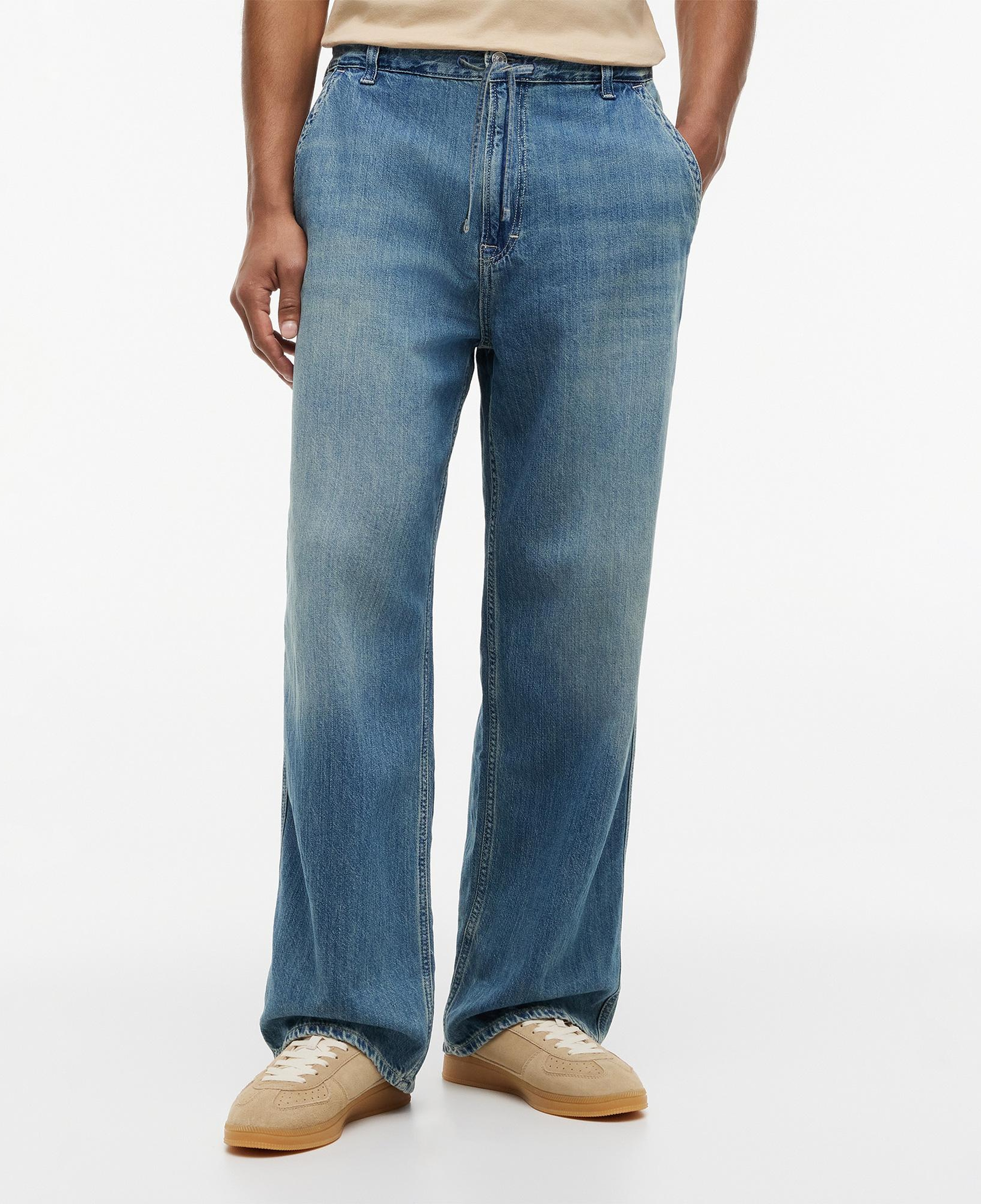 Tommy Hilfiger Theo Baggy Sailing Erkek Mavi Pantolon