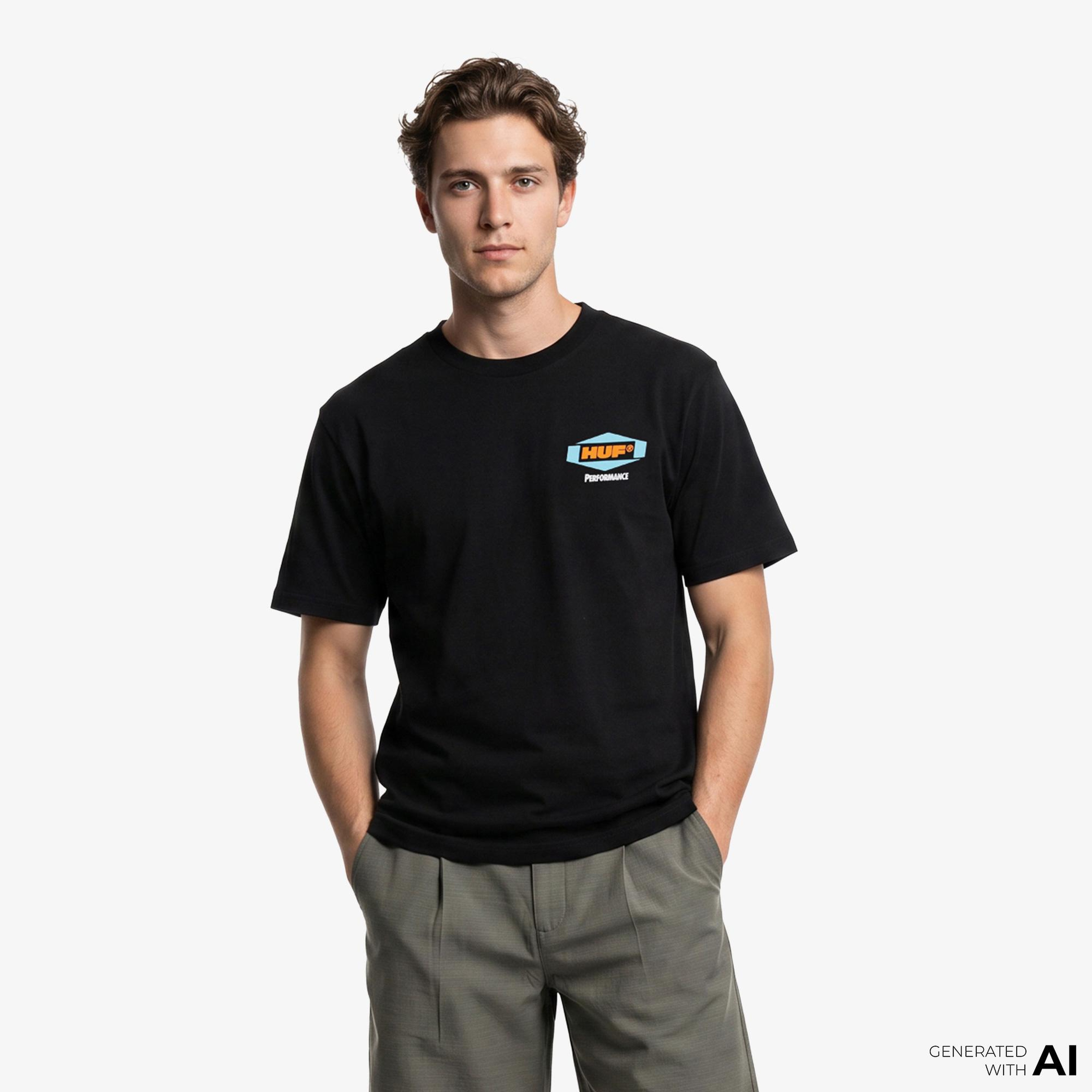 Huf Spark It Up SS Tee Erkek Siyah T-Shirt