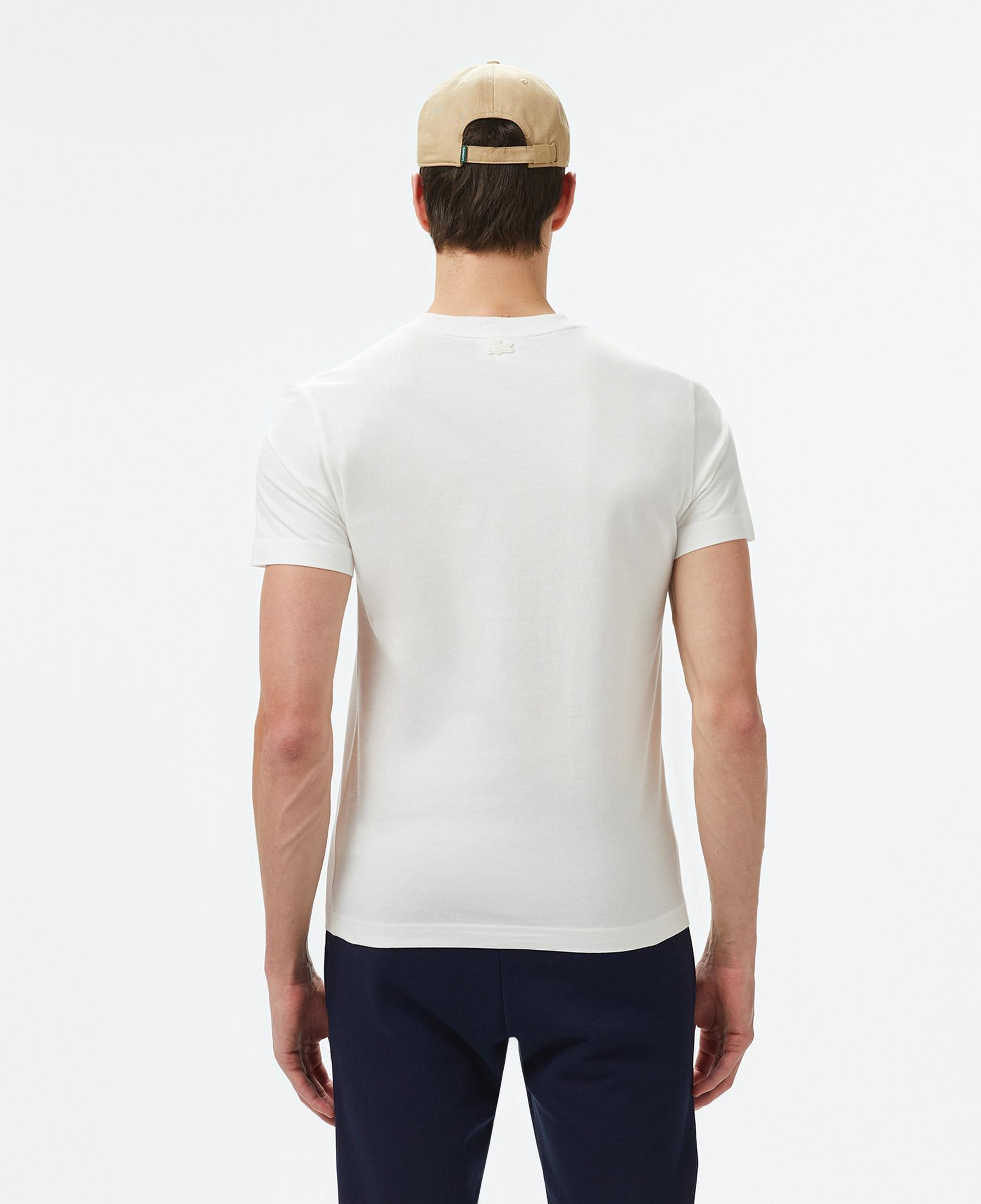 Lacoste Baskılı Bisiklet Yaka Erkek Beyaz T-Shirt