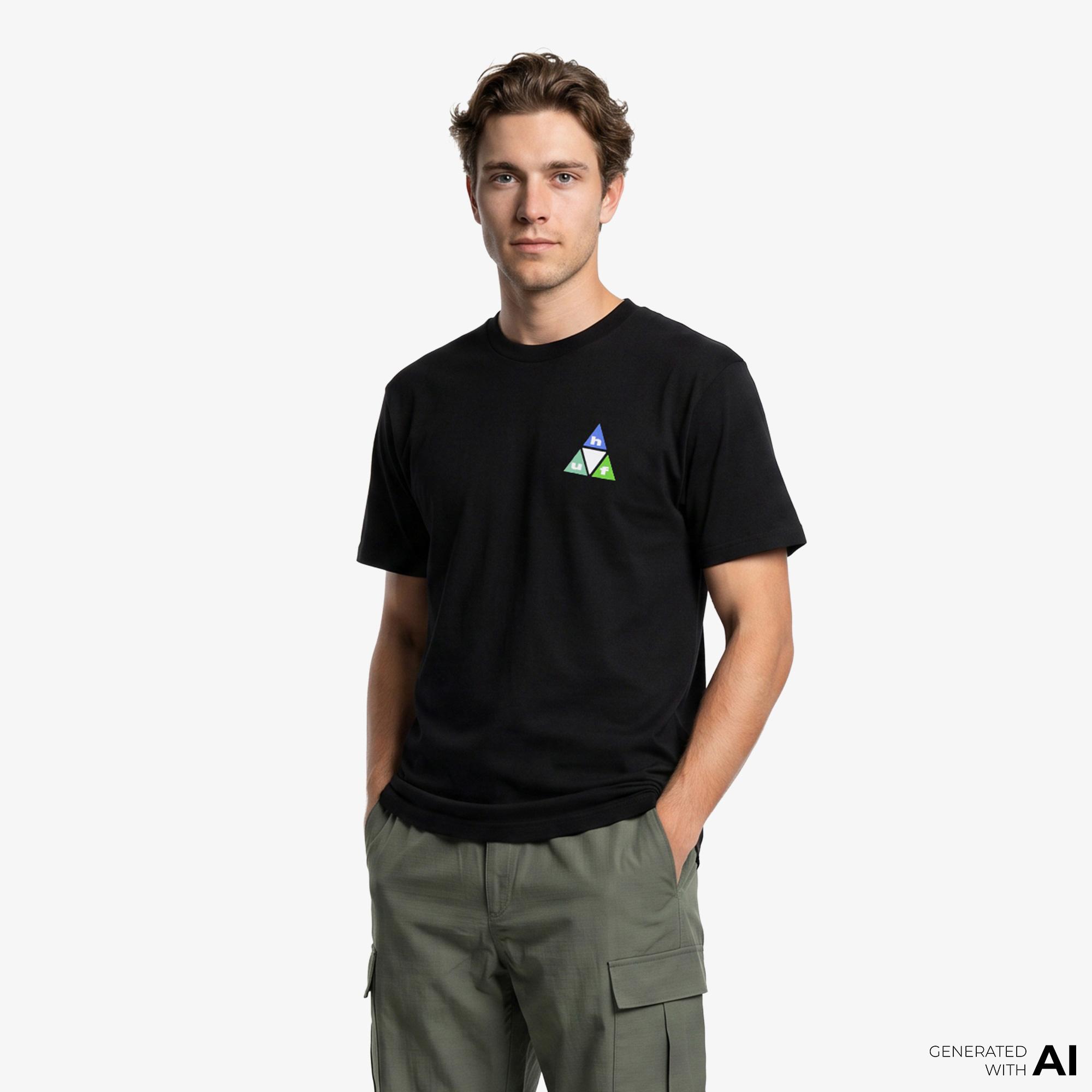Huf Prism TT Erkek Siyah T-Shirt