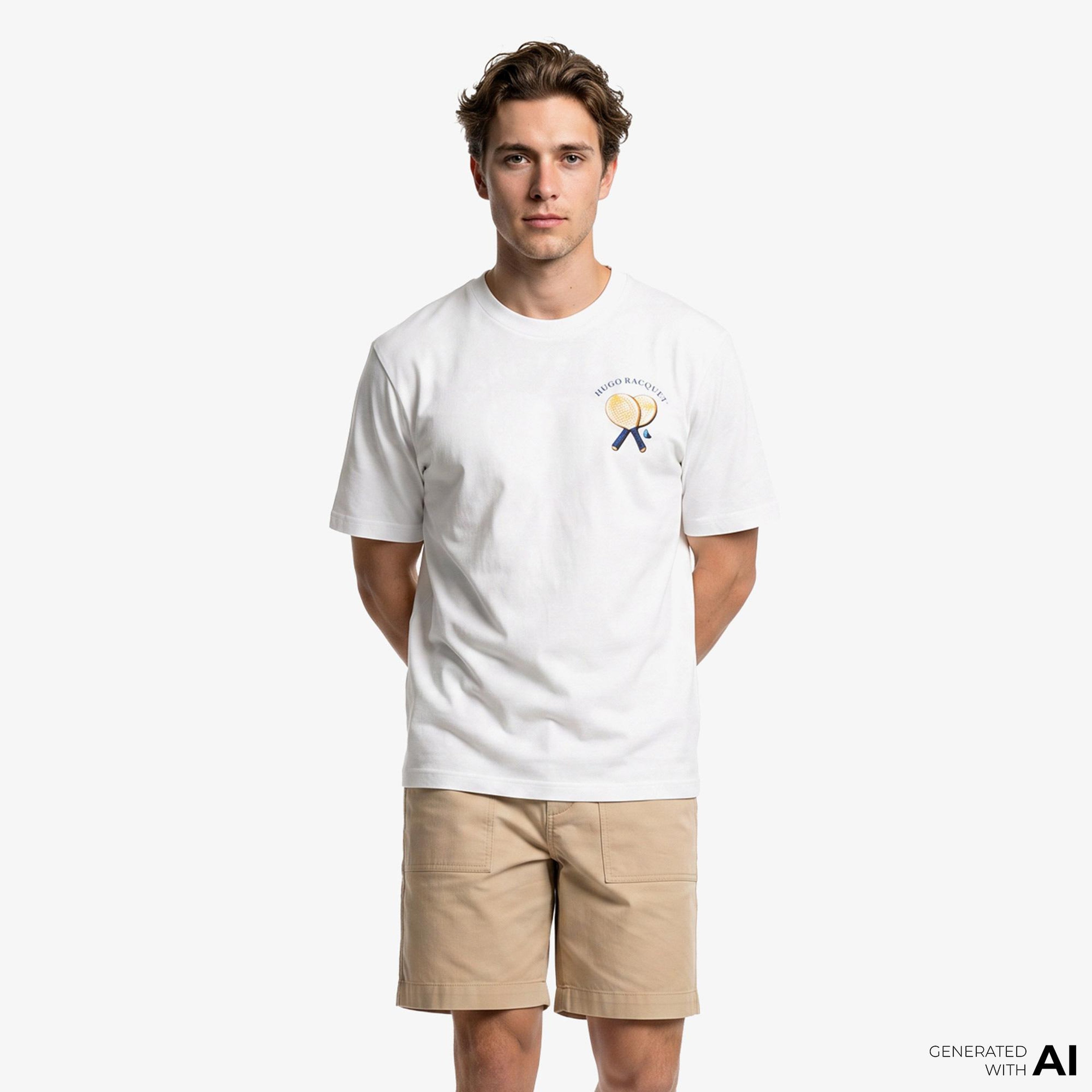 Hugo Nulaxo Erkek Beyaz T-Shirt