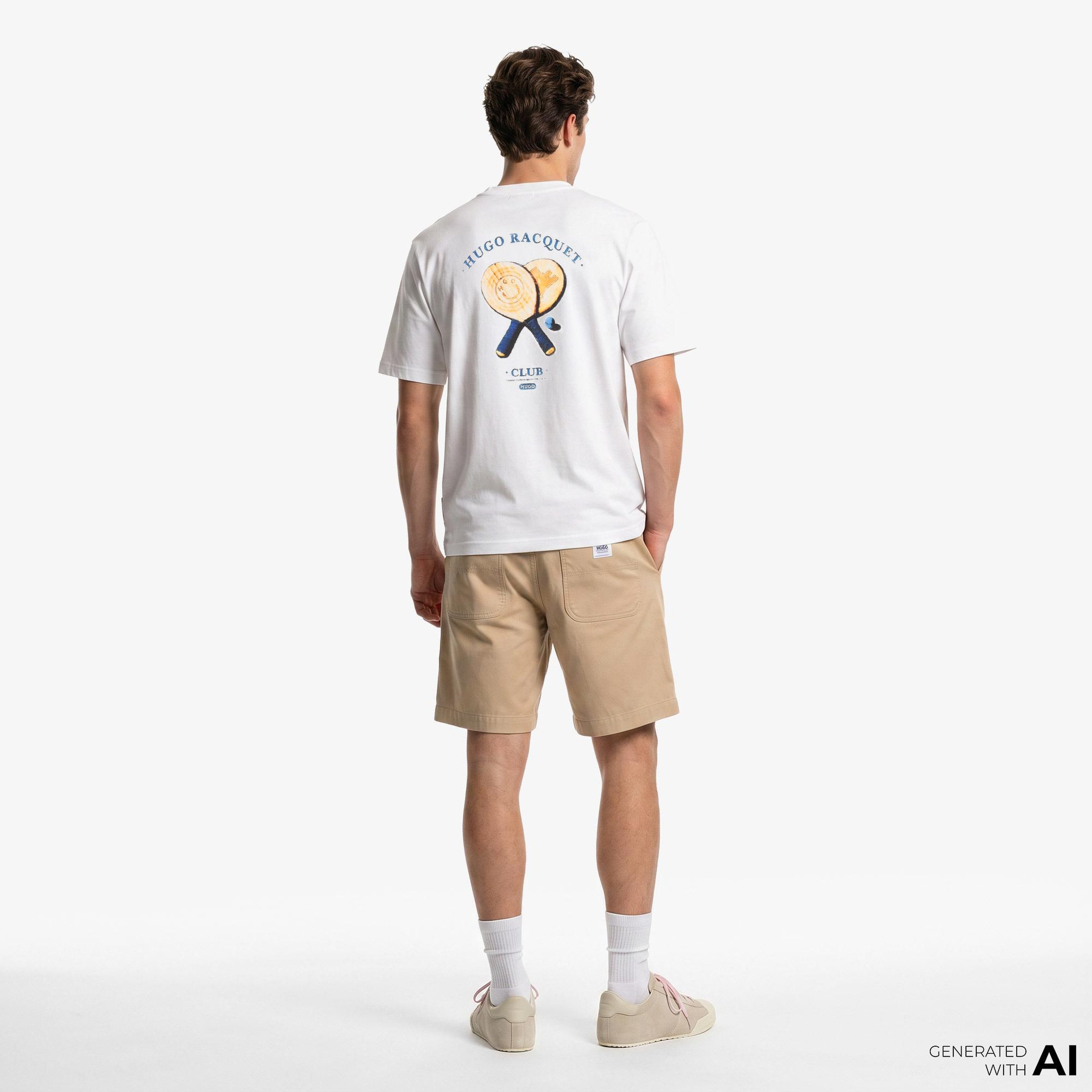 Hugo Nulaxo Erkek Beyaz T-Shirt