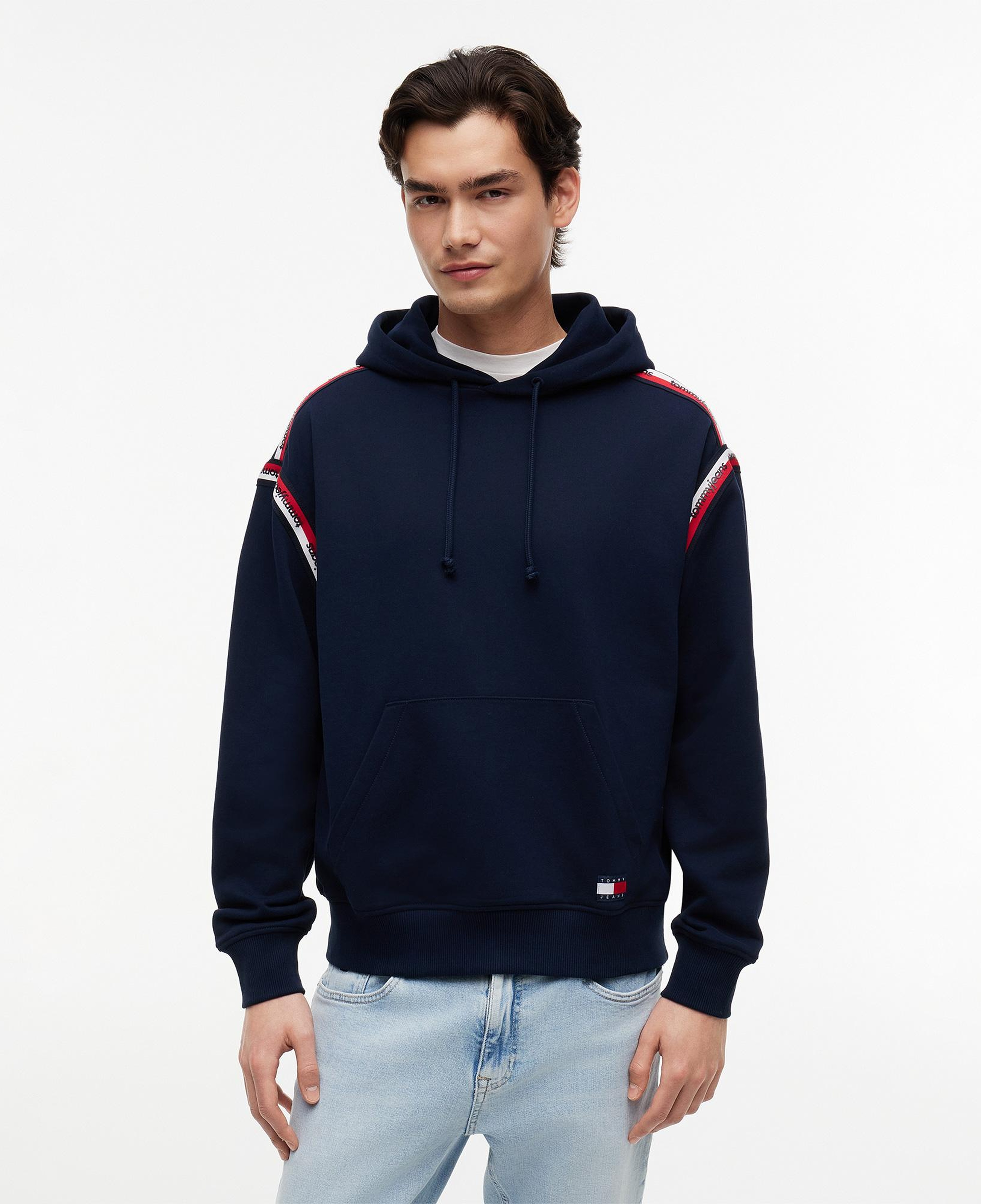 Tommy Hilfiger Relaxed Tape Erkek Lacivert Sweatshirt