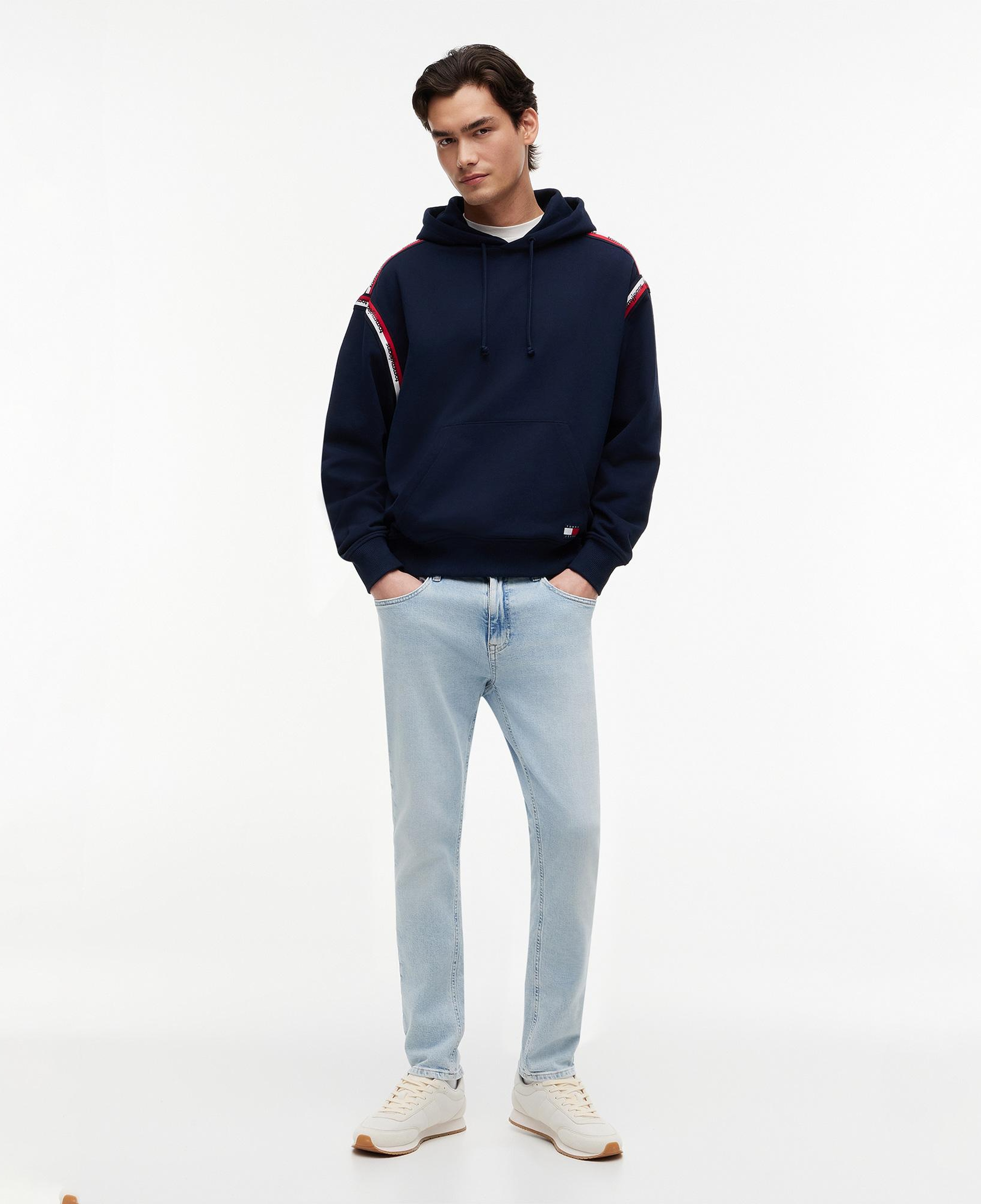 Tommy Hilfiger Relaxed Tape Erkek Lacivert Sweatshirt