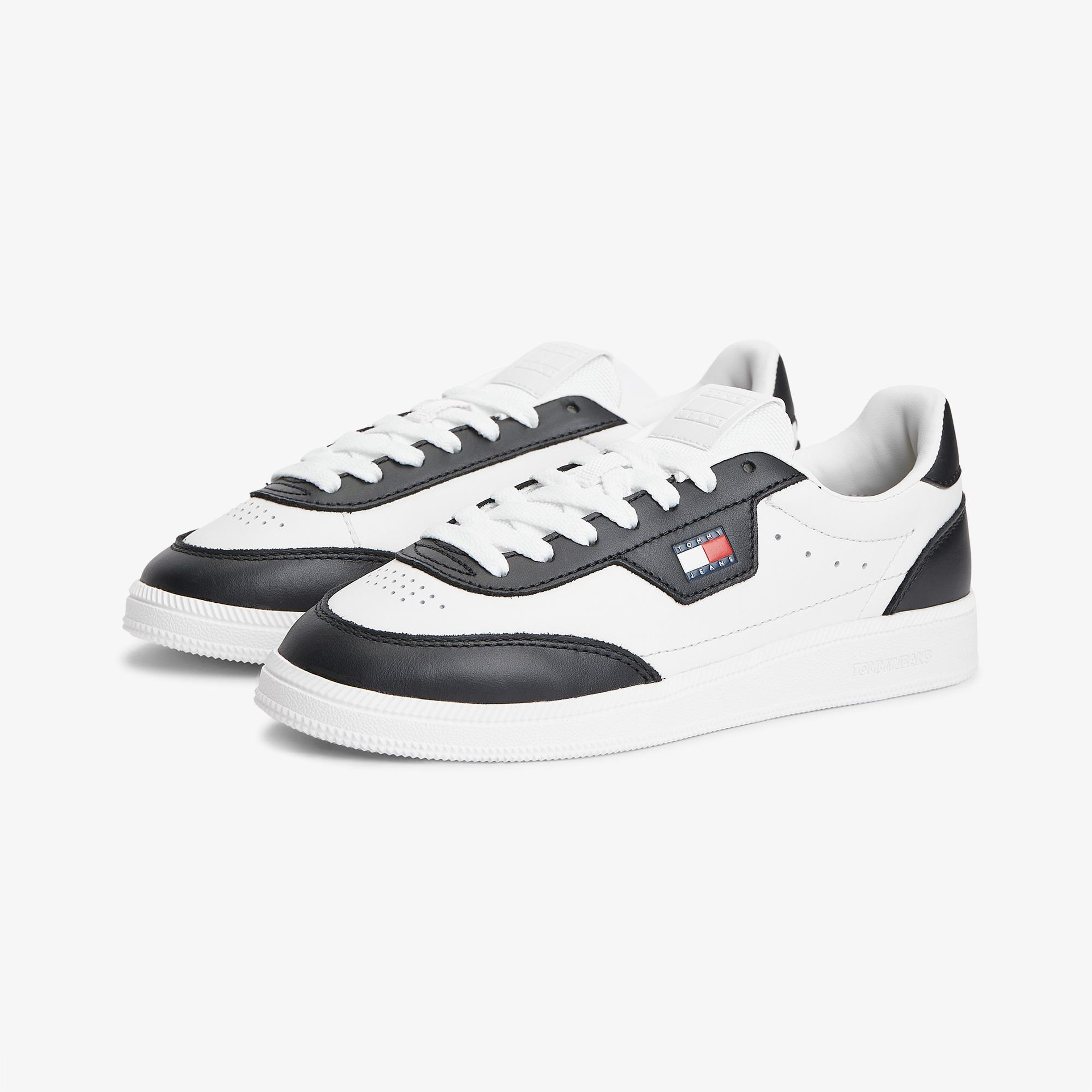 Tommy Hilfiger The Greenwich Edge Leather Kadın Bej Spor Ayakkabı