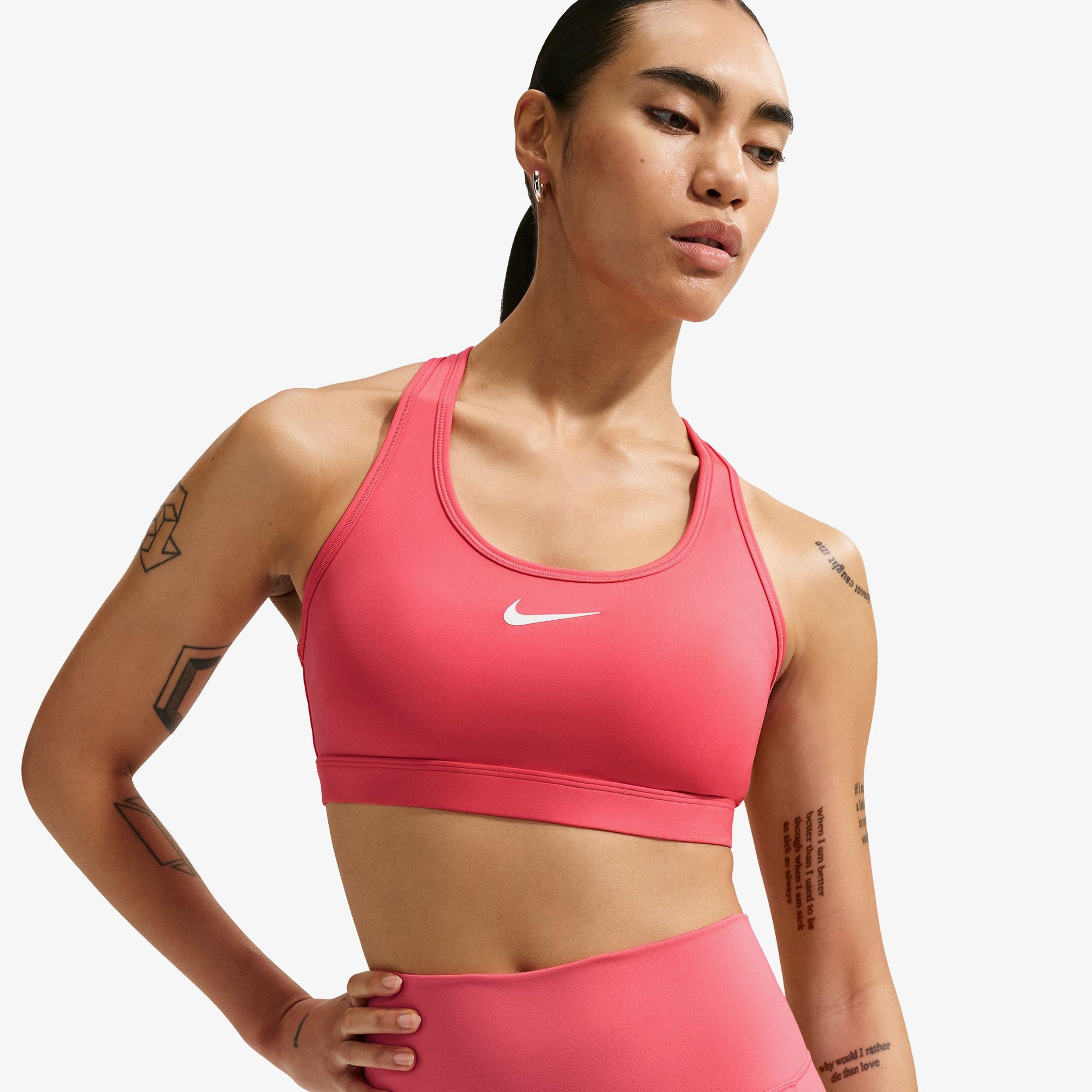 Nike Swoosh Medium Support Kadın Pembe Bra