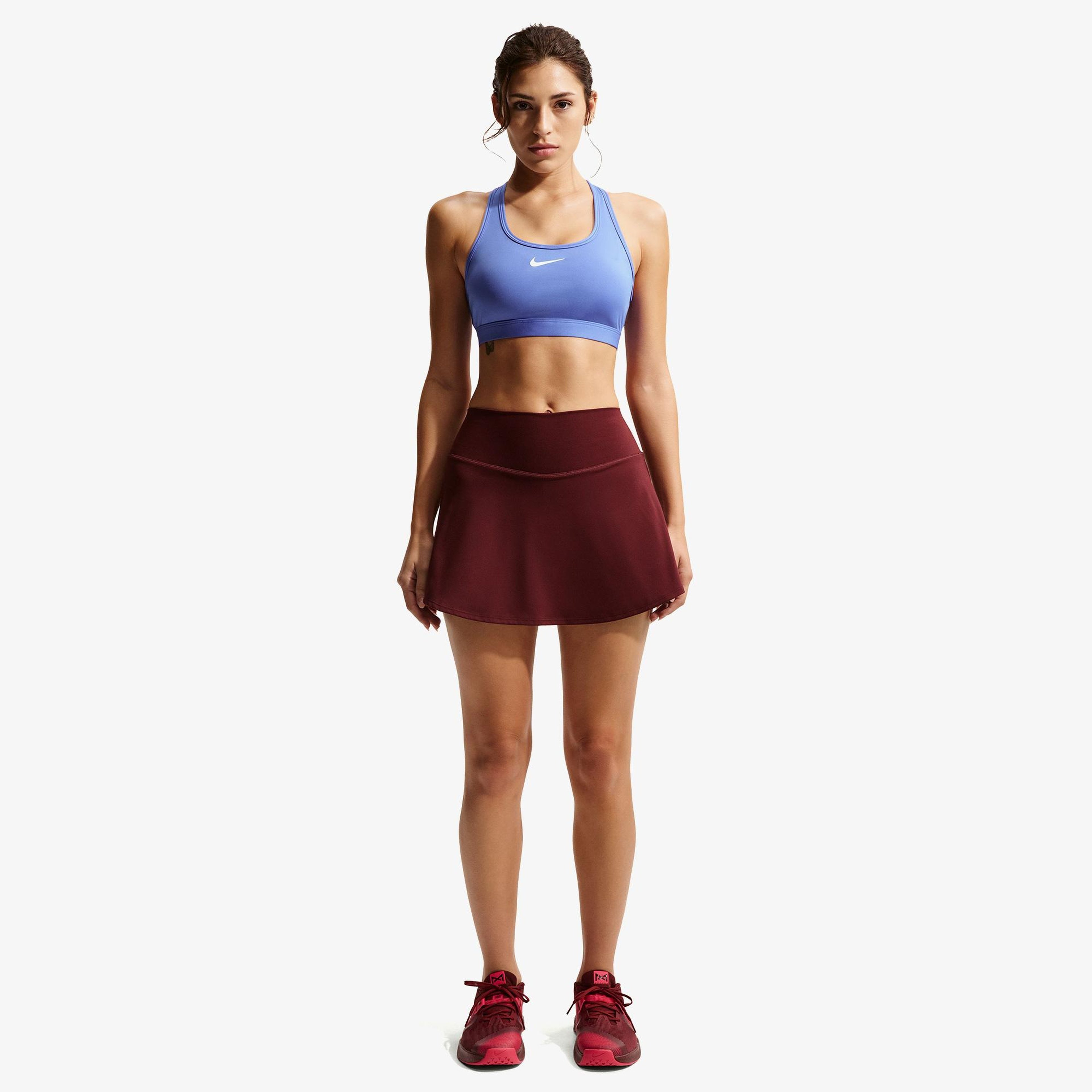 Nike Swoosh Medium Support Kadın Mavi Bra