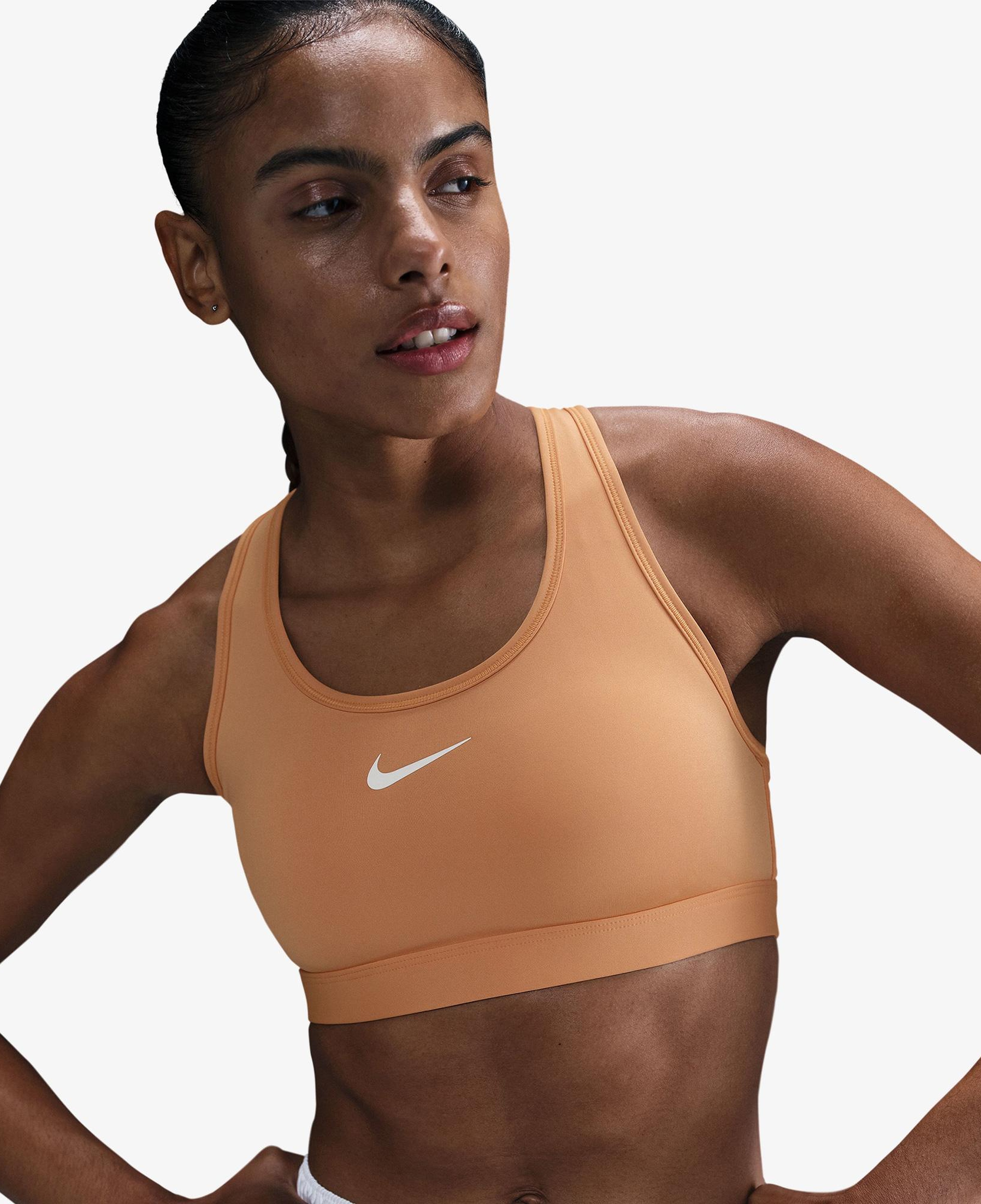 Nike Swoosh Medium Support Kadın Turuncu Bra