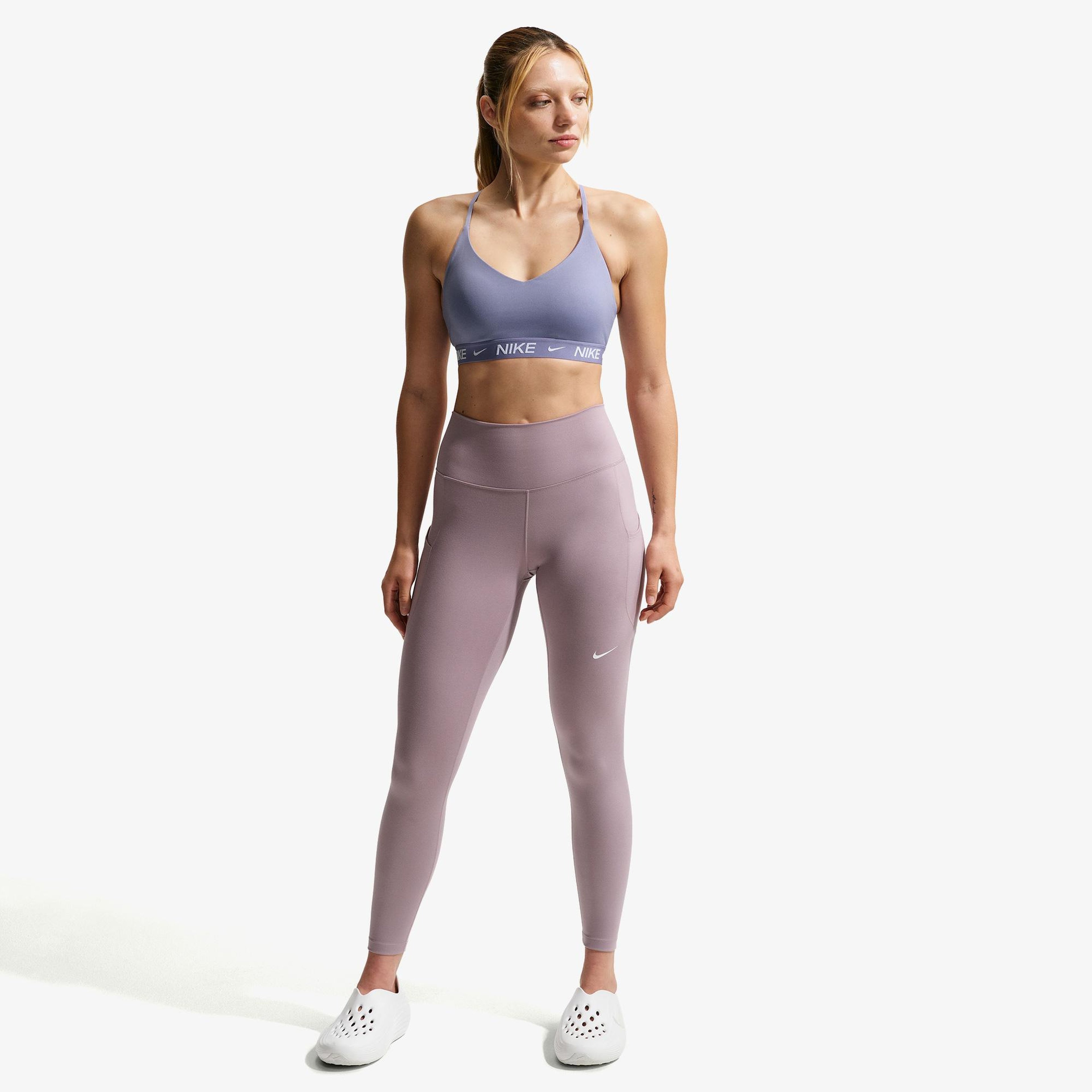Nike Dri-Fit Indy Light Support Kadın Mor Bra