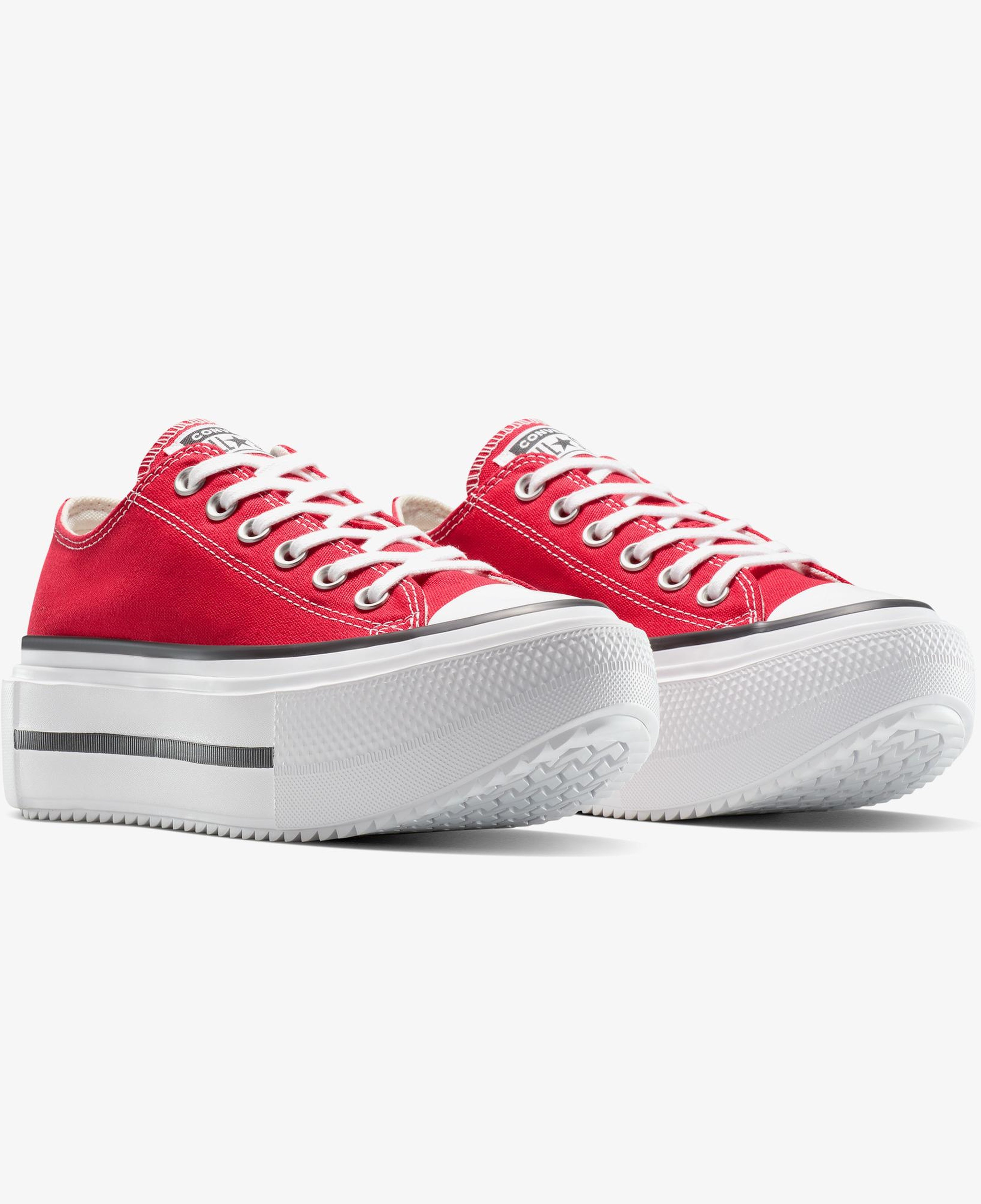 Converse Chuck Taylor All Star Lift Double Stack Kadın Kırmızı Sneaker