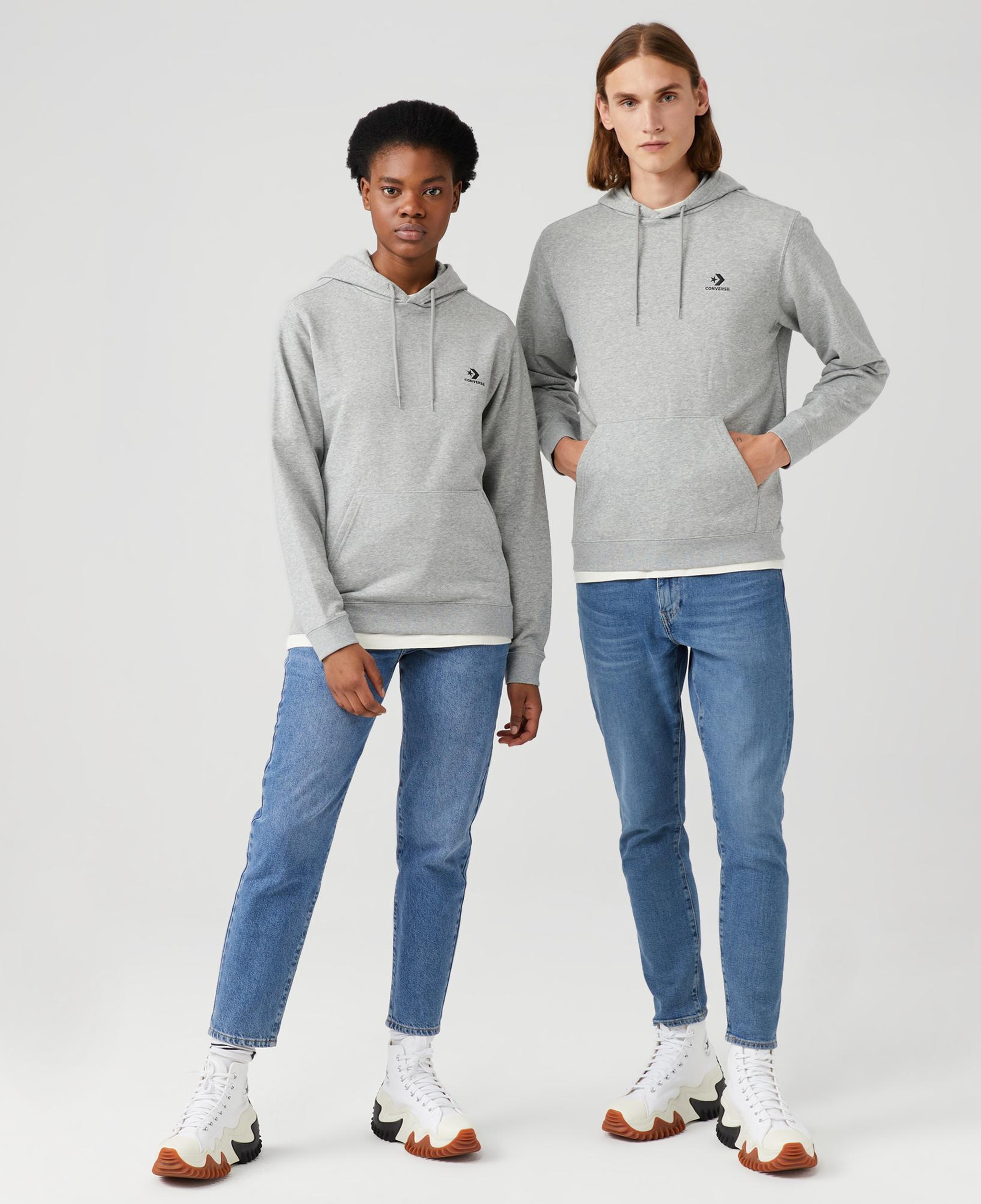 Converse Go-To Unisex Gri Hoodie