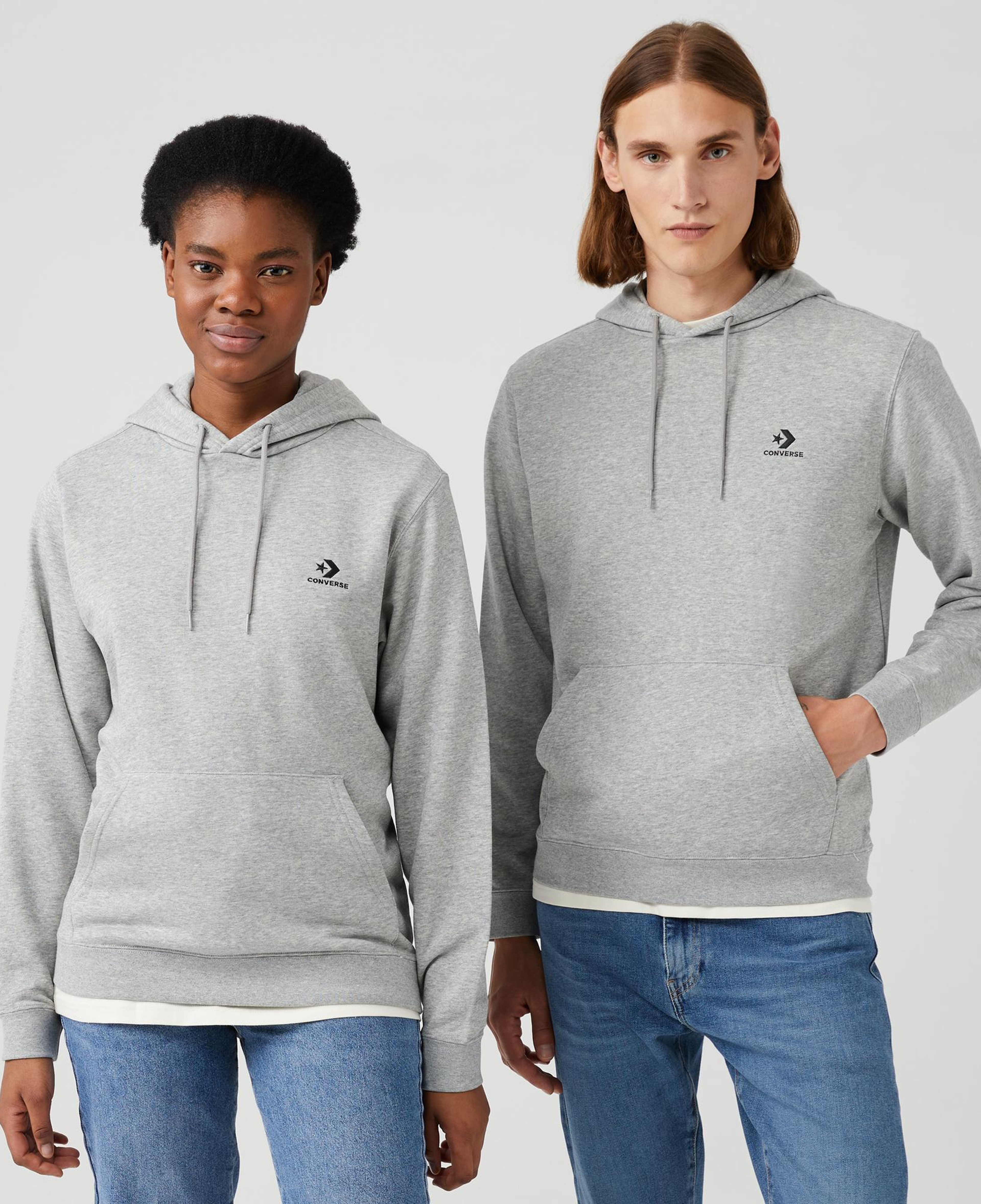 Converse Go-To Unisex Gri Hoodie