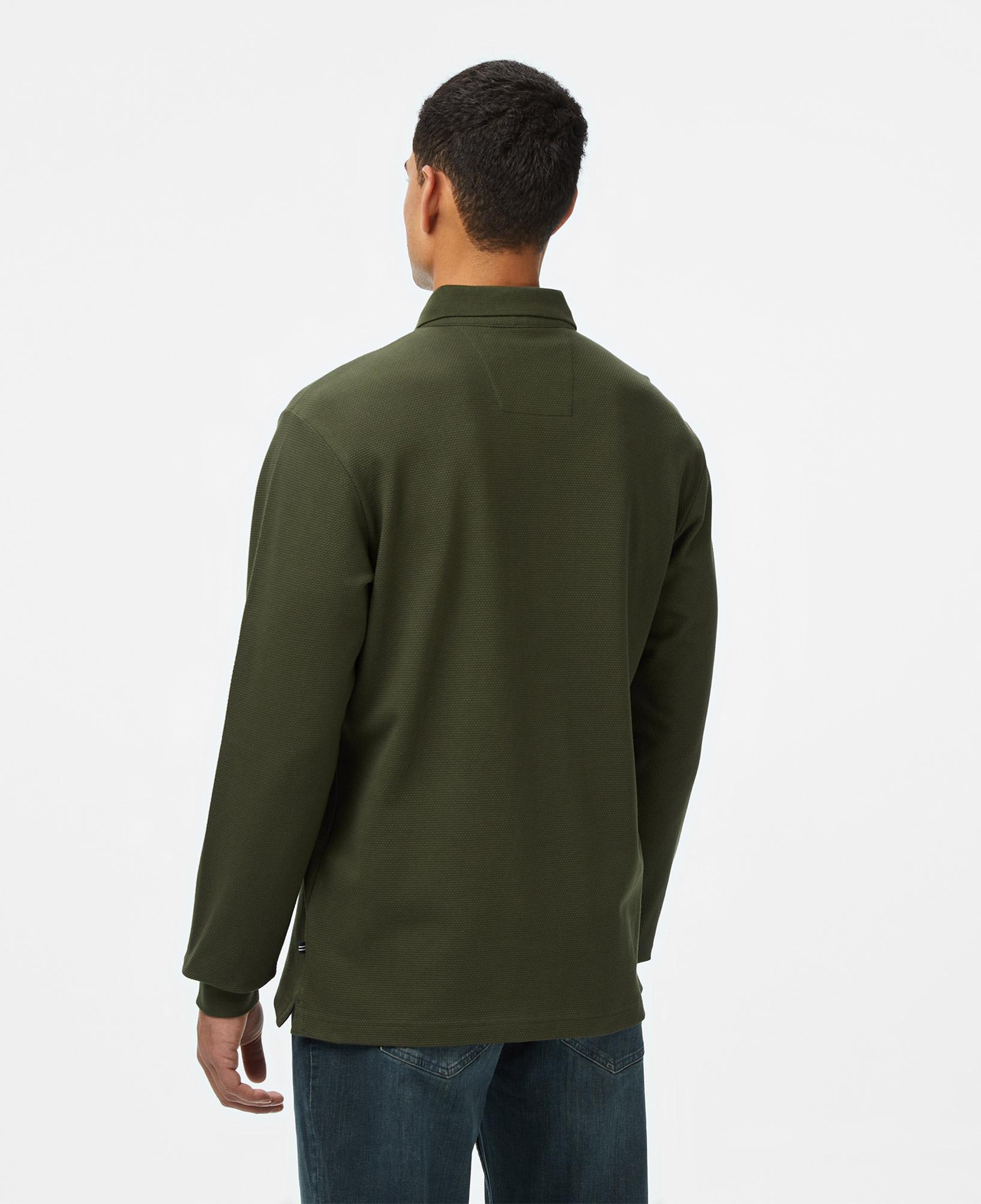 Nautica Erkek Yeşil Classic Fit Uzun Kollu Polo