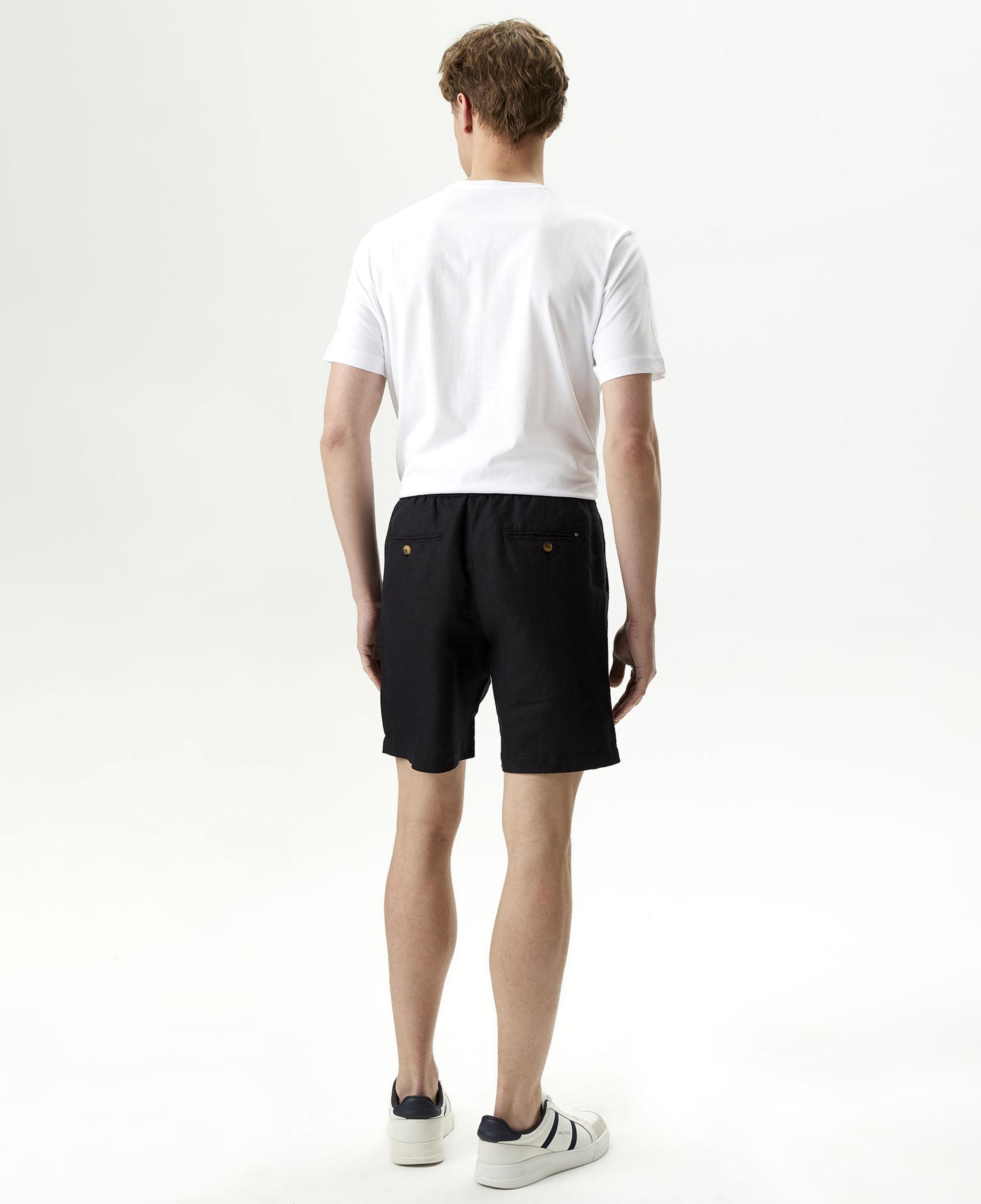 Nautica Erkek Keten Karışımlı Siyah Jogger Şort