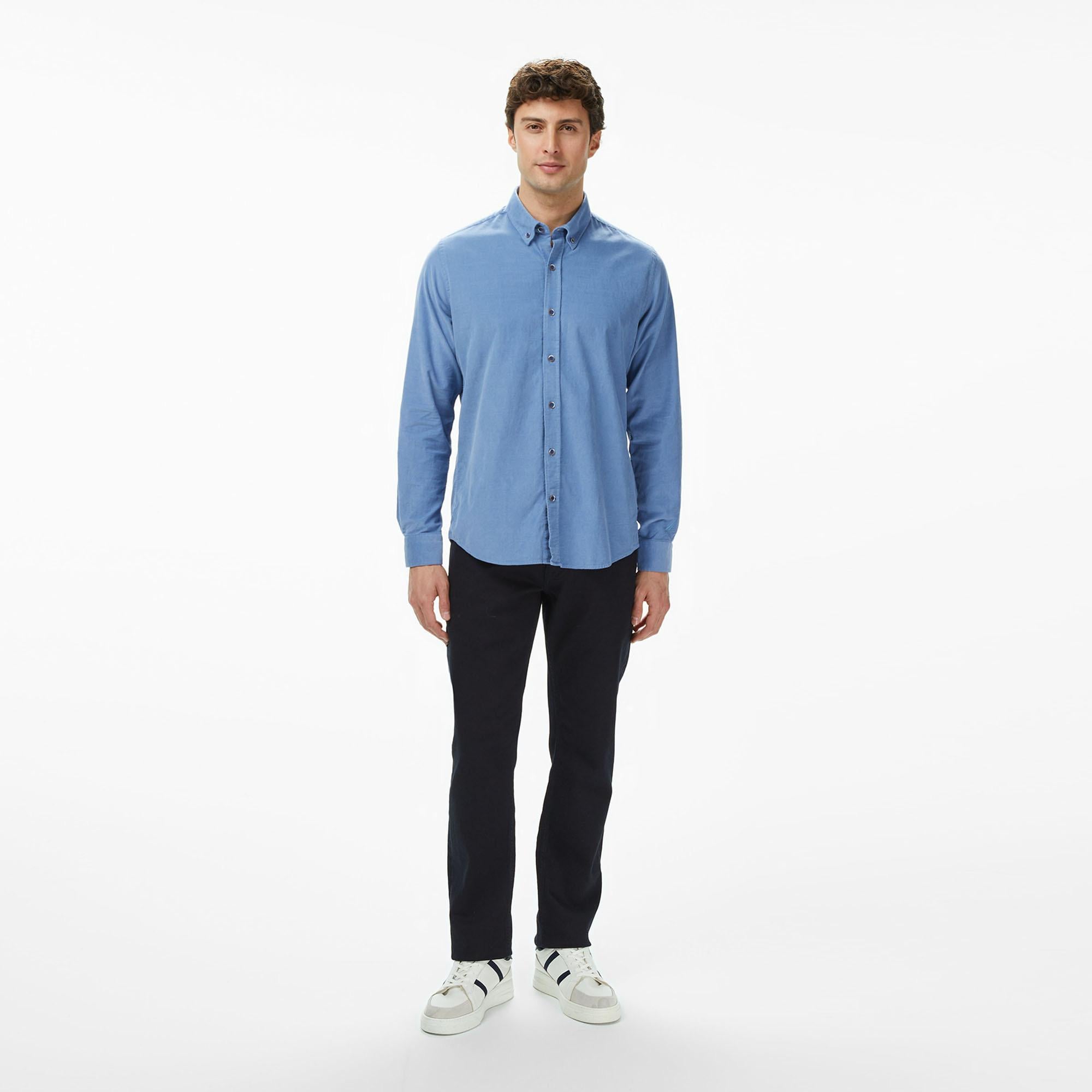 Nautica Erkek Mavi Classic Fit Gömlek