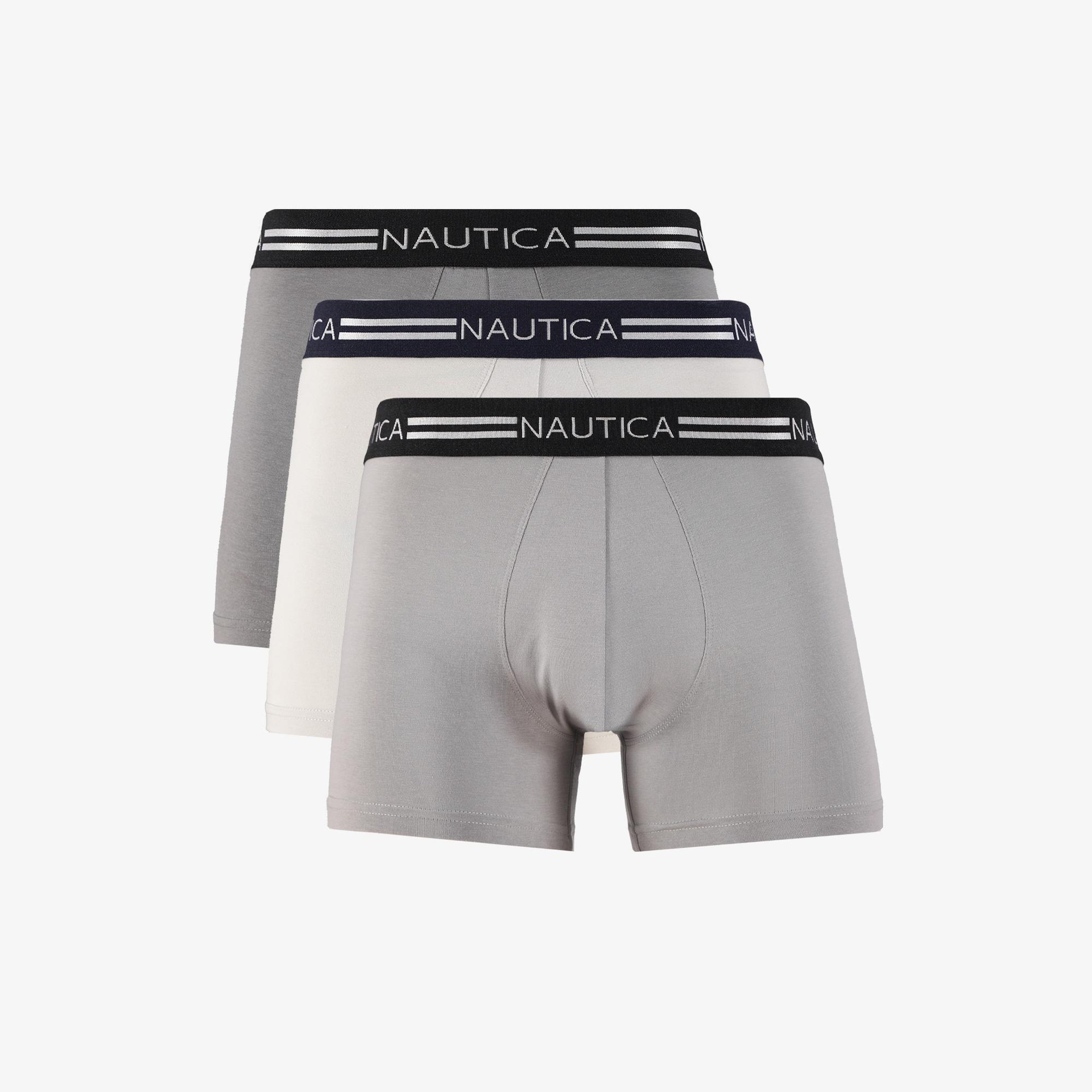 Nautica Erkek Gri Standart Fit 2'li Modal Karışımlı Boxer
