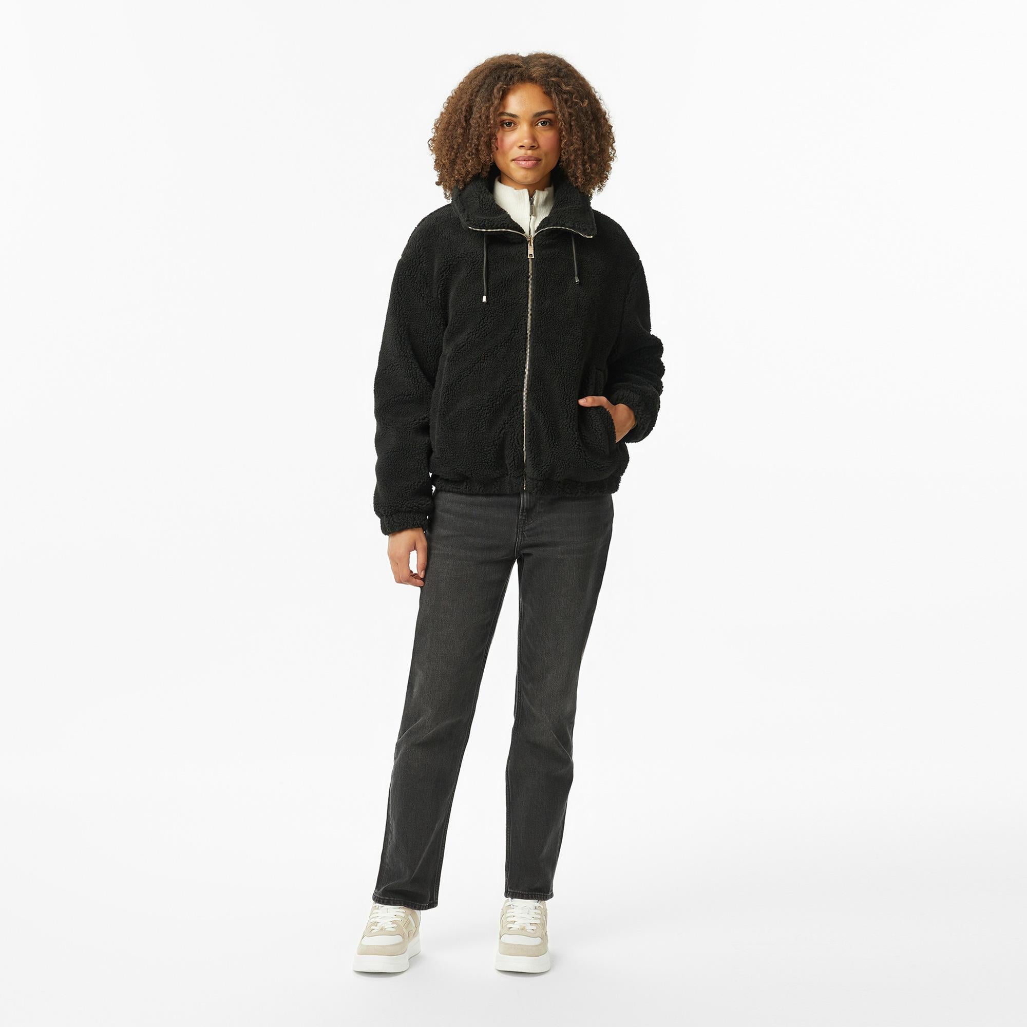 Nautica Kadın Siyah Regular Fit Çift Taraflı Mont