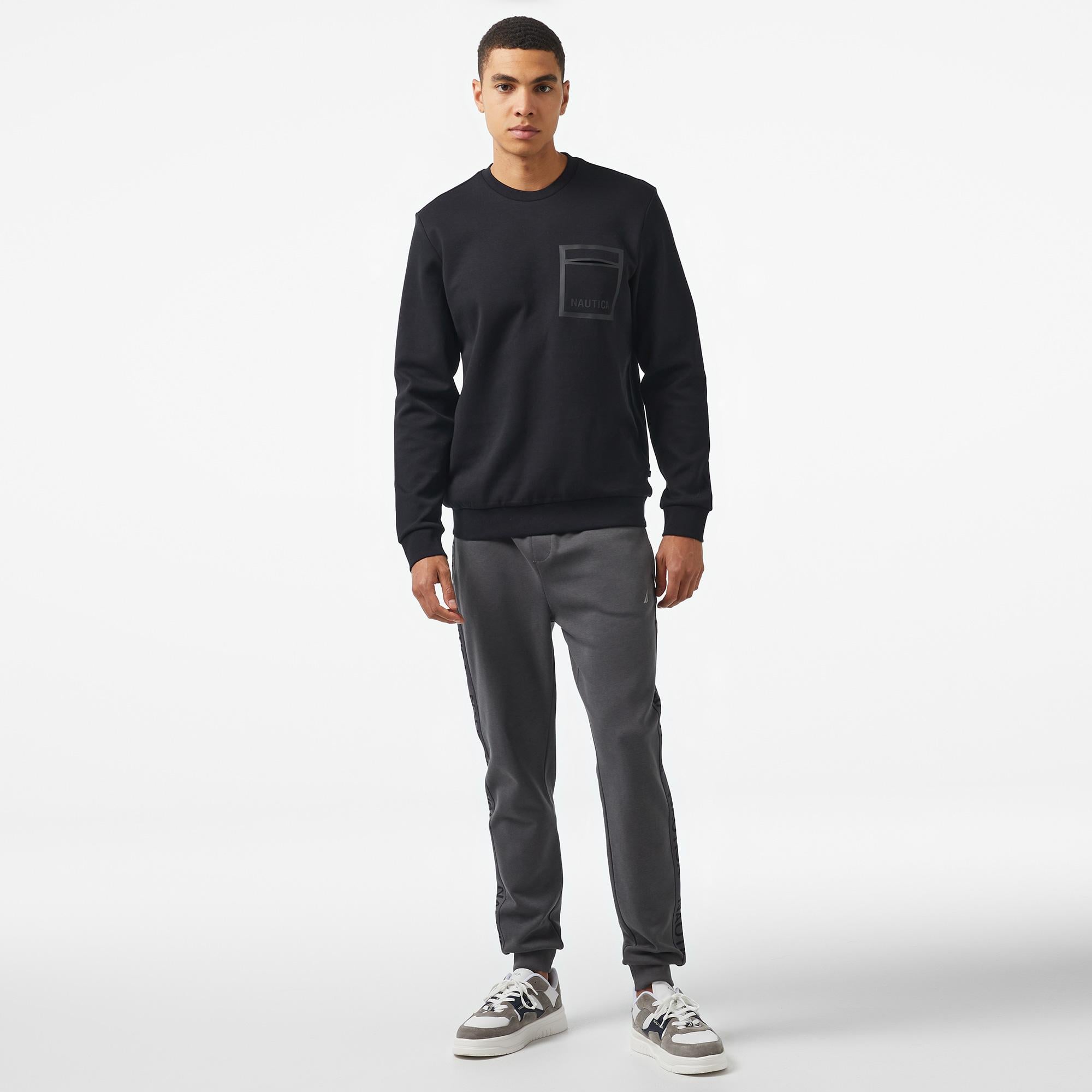 Nautica Erkek Siyah Regular Fit Sweatshirt