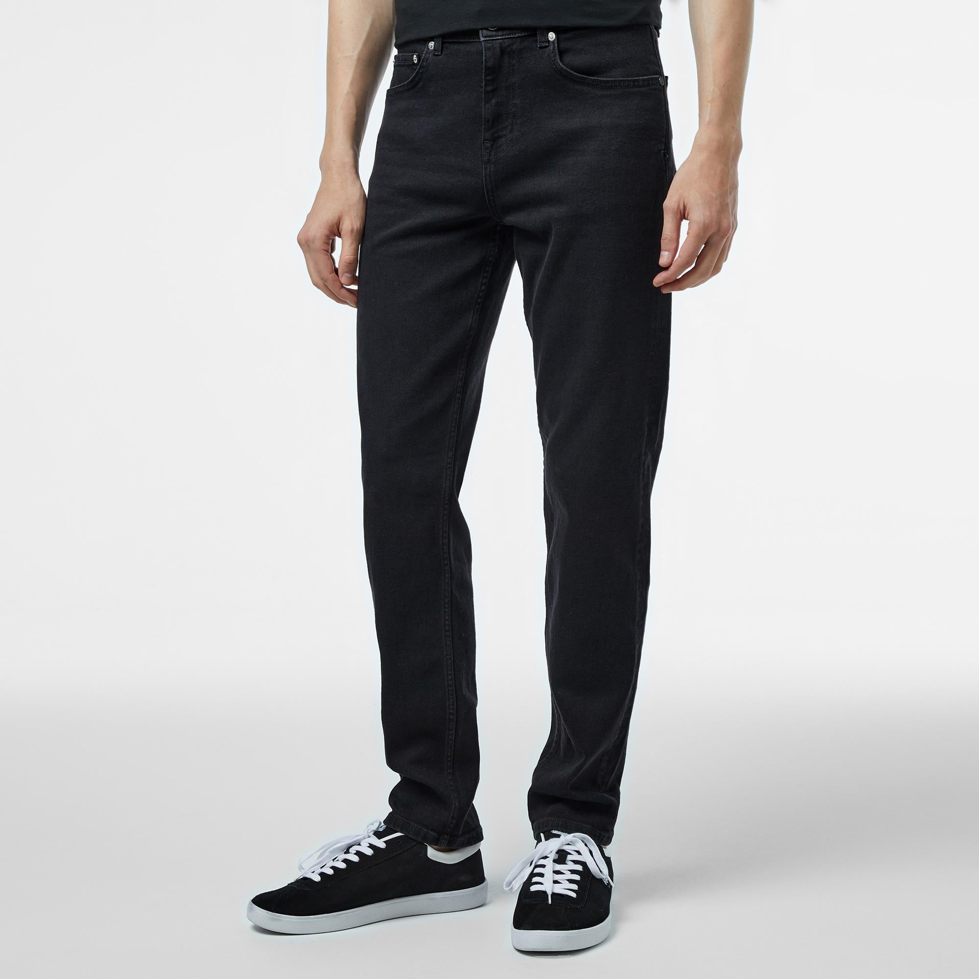 Erkek Regular Fit Siyah Jean Pantolon