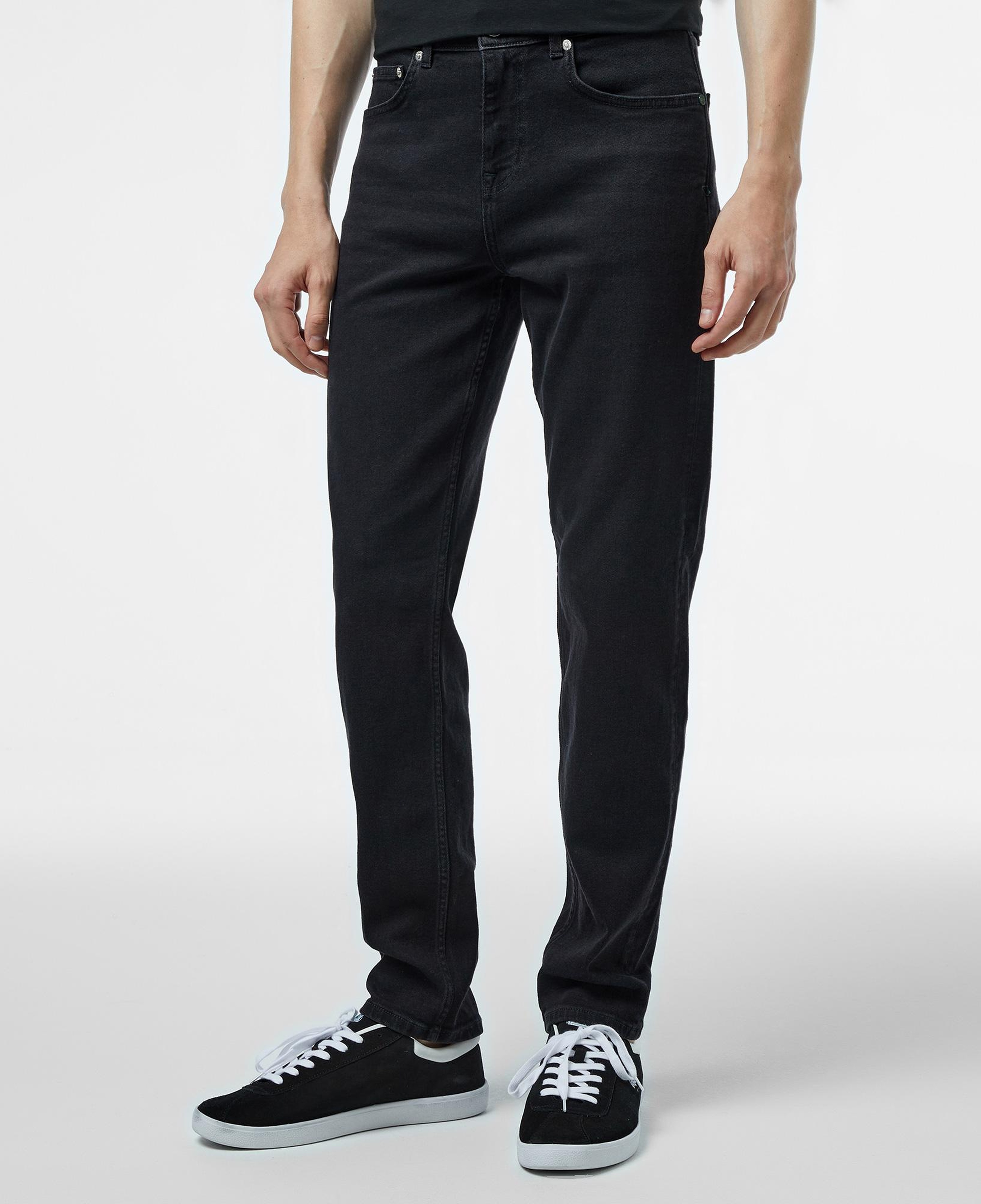 Erkek Regular Fit Siyah Jean Pantolon
