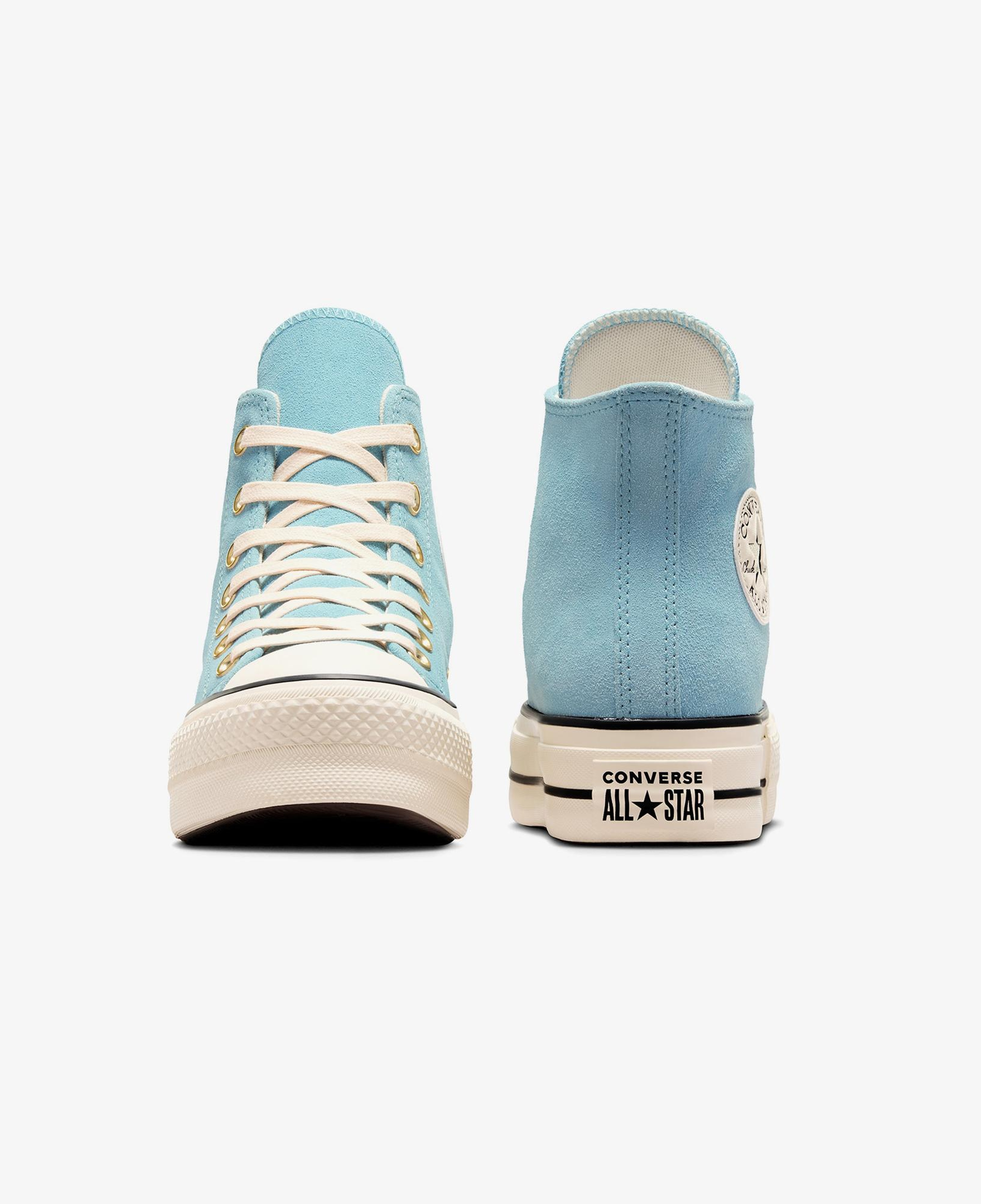 Converse Chuck Taylor All Star Lift Kadın Mavi Süet Platform Deri Sneaker