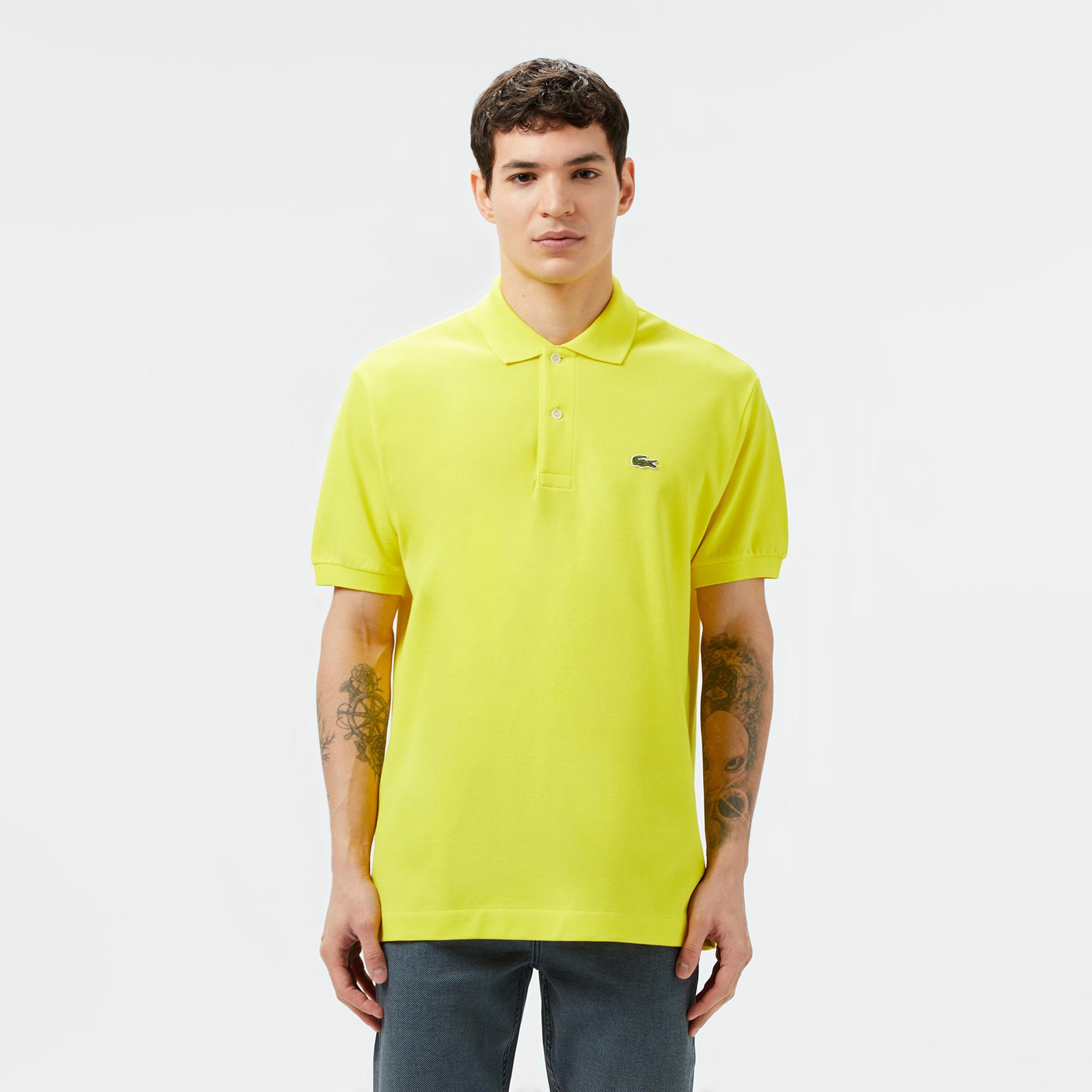 L.12.12 Erkek Classic Fit Sarı Polo