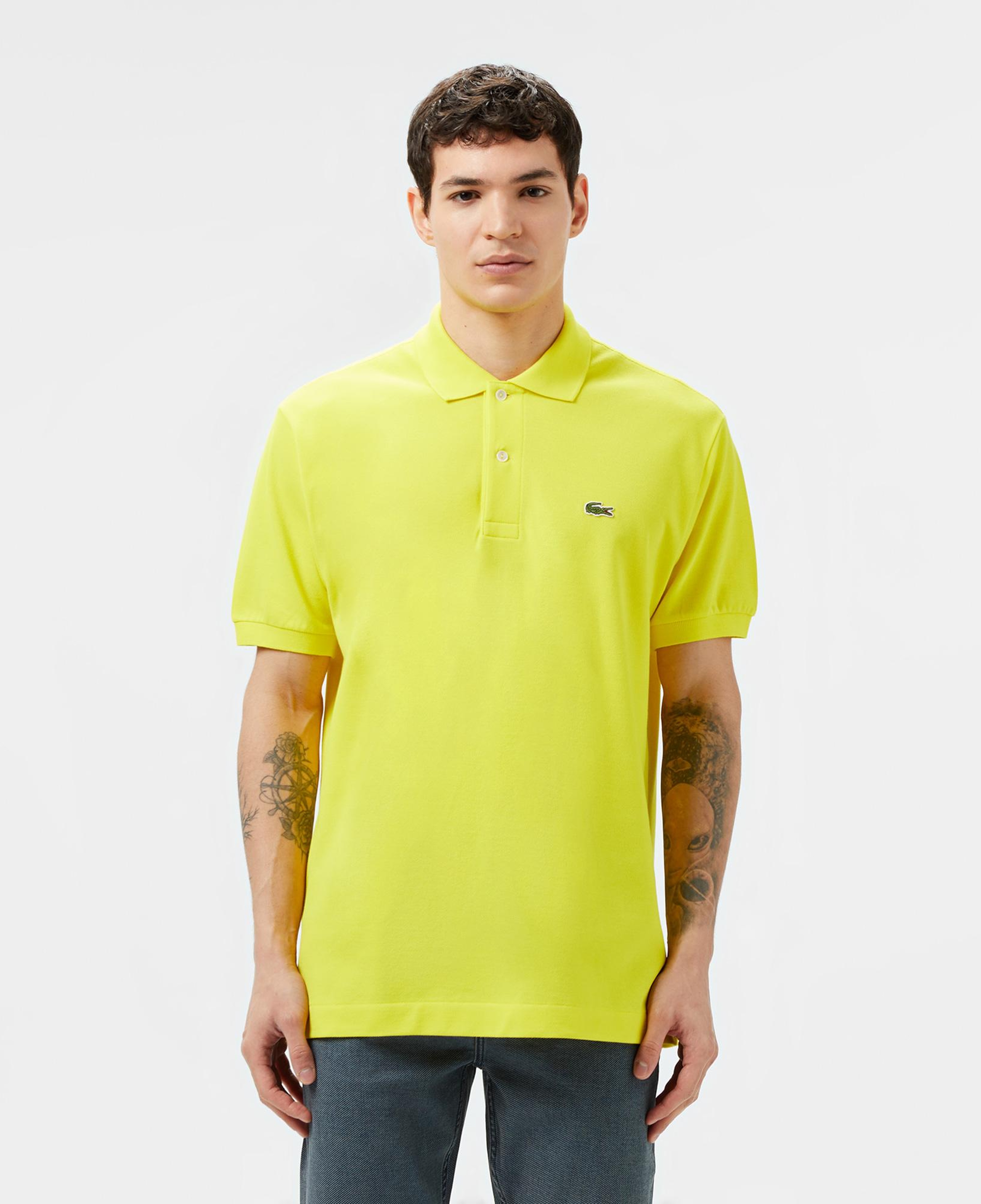 L.12.12 Erkek Classic Fit Sarı Polo