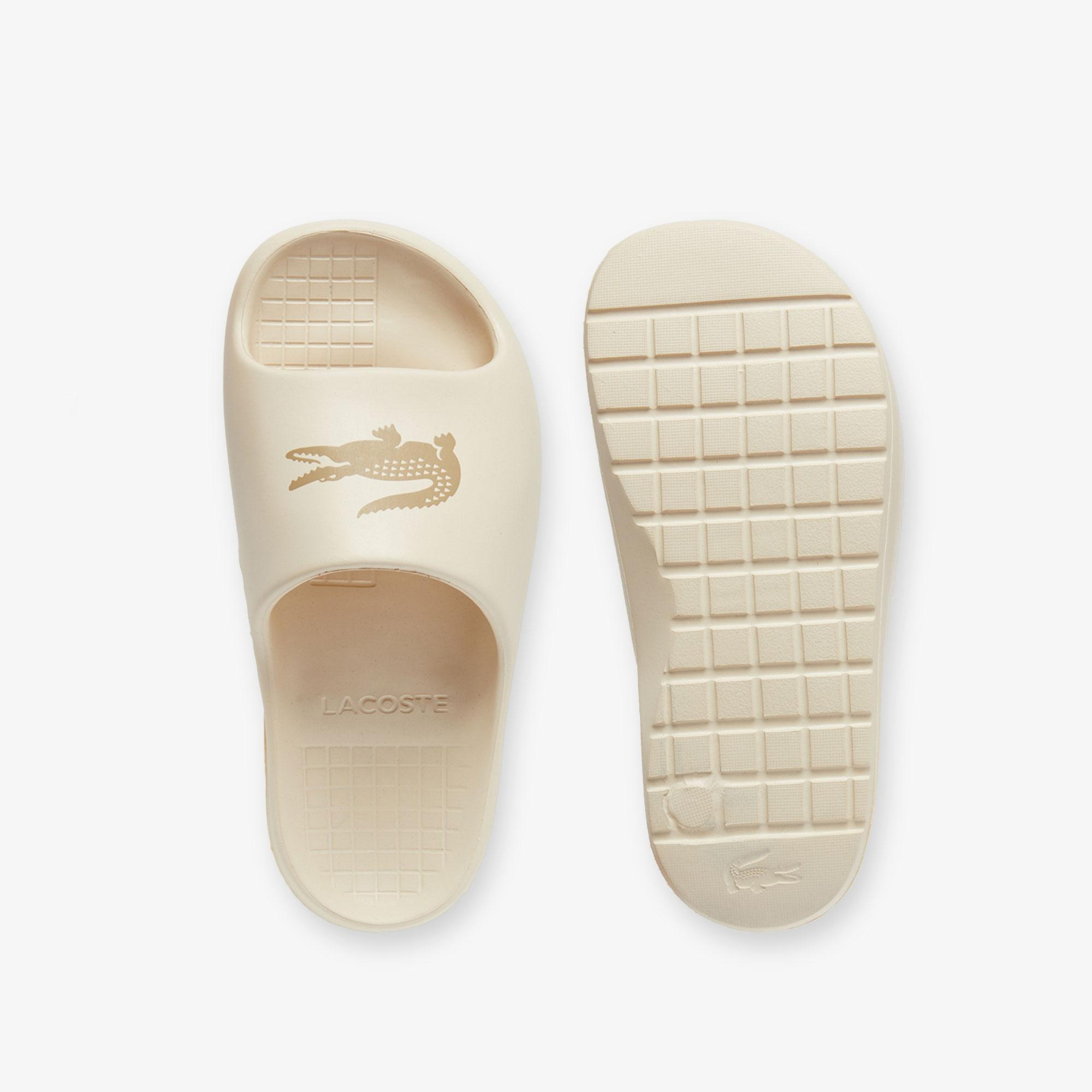 Lacoste Croco 2.0 Kadın Krem Terlik