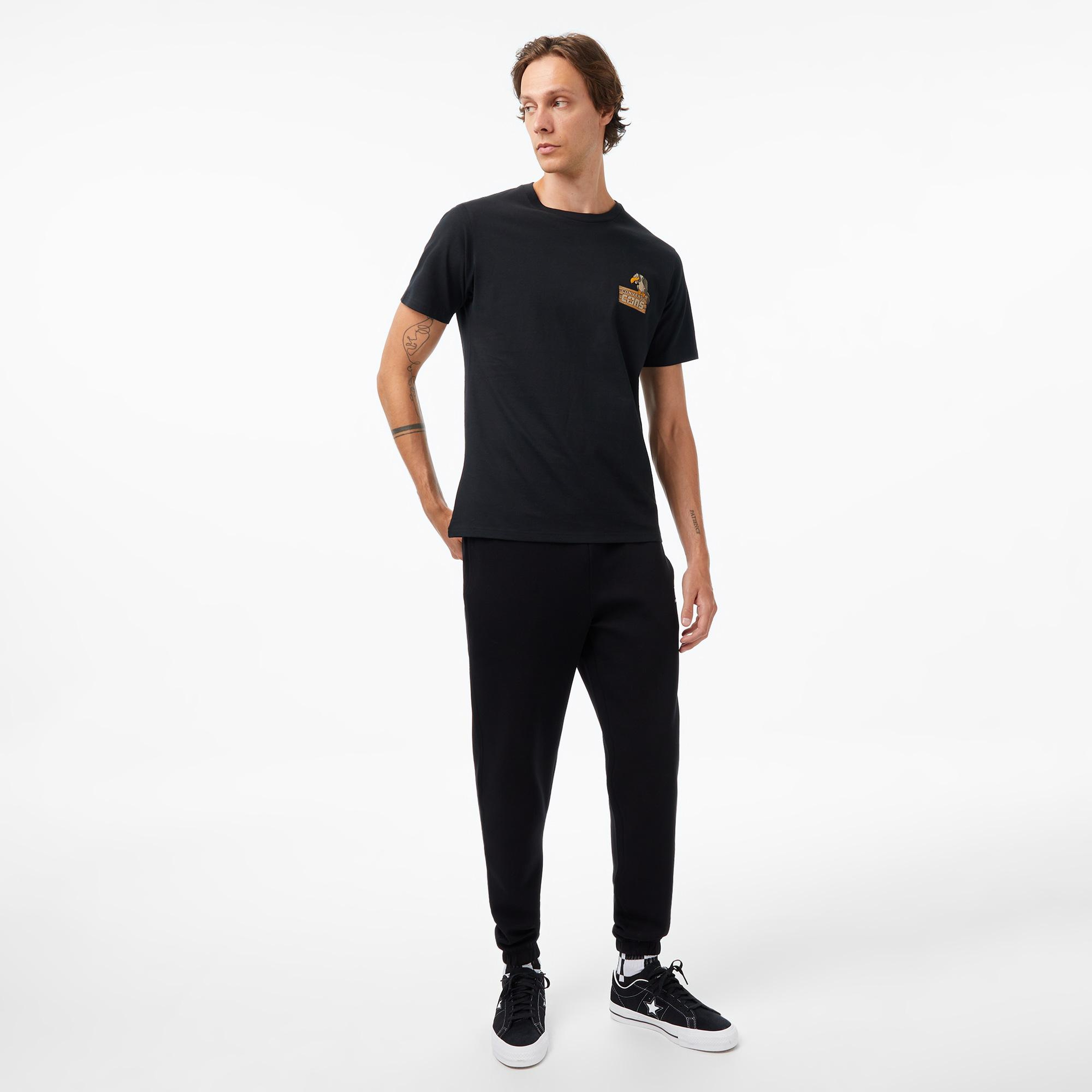 Converse Baskılı Erkek Siyah T-Shirt