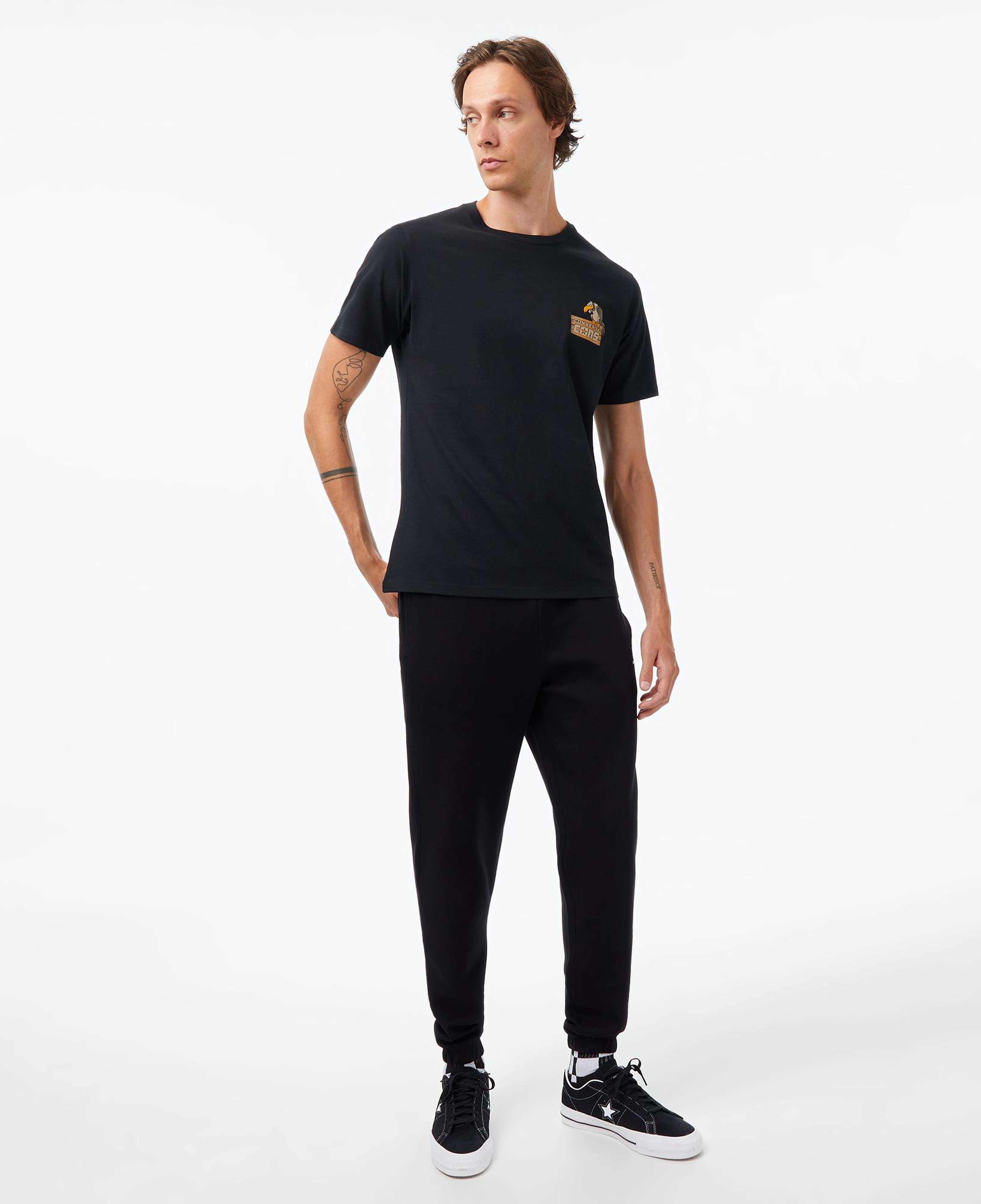 Converse Baskılı Erkek Siyah T-Shirt