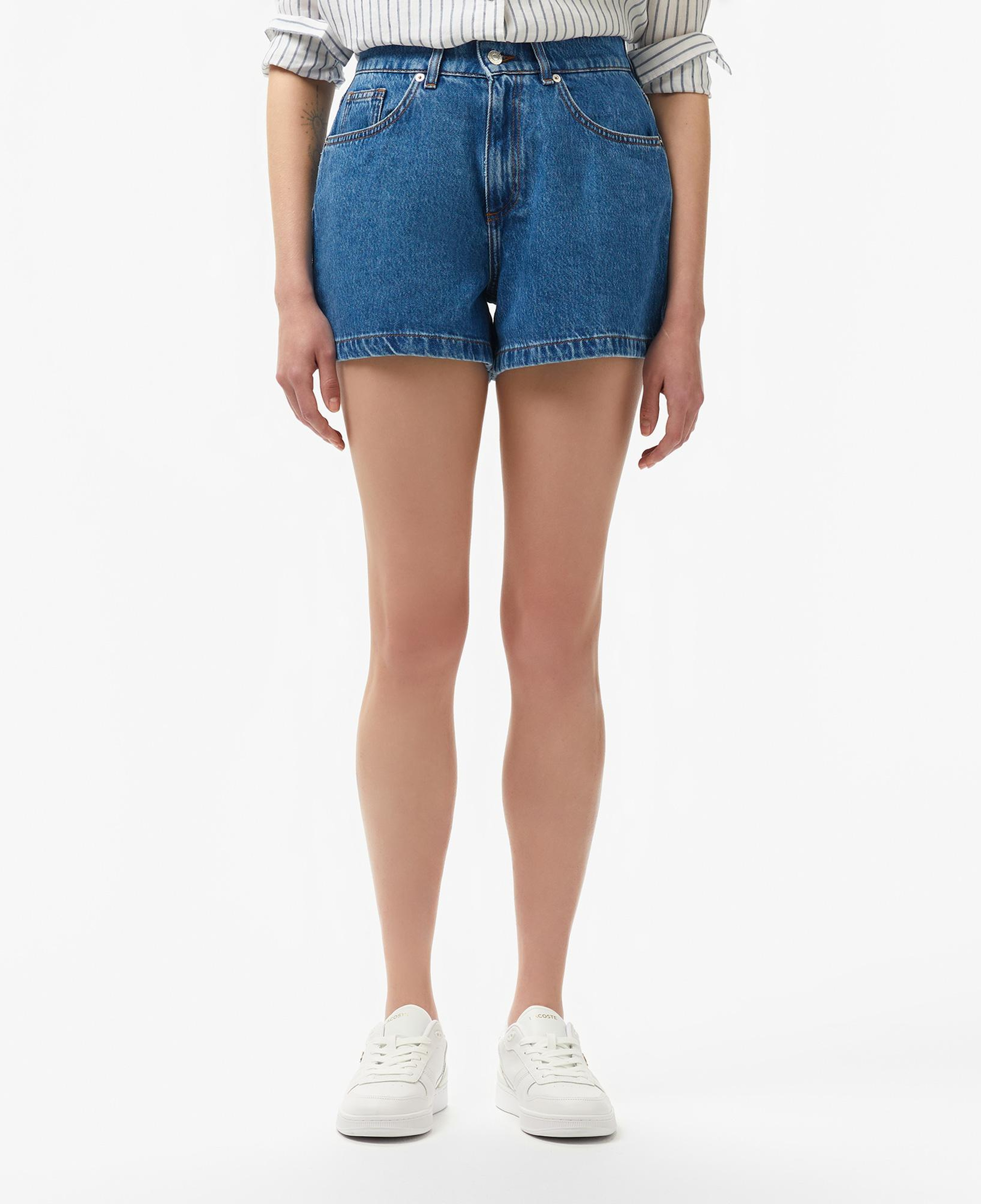 Kadın Regular Fit Denim Koyu Mavi Şort
