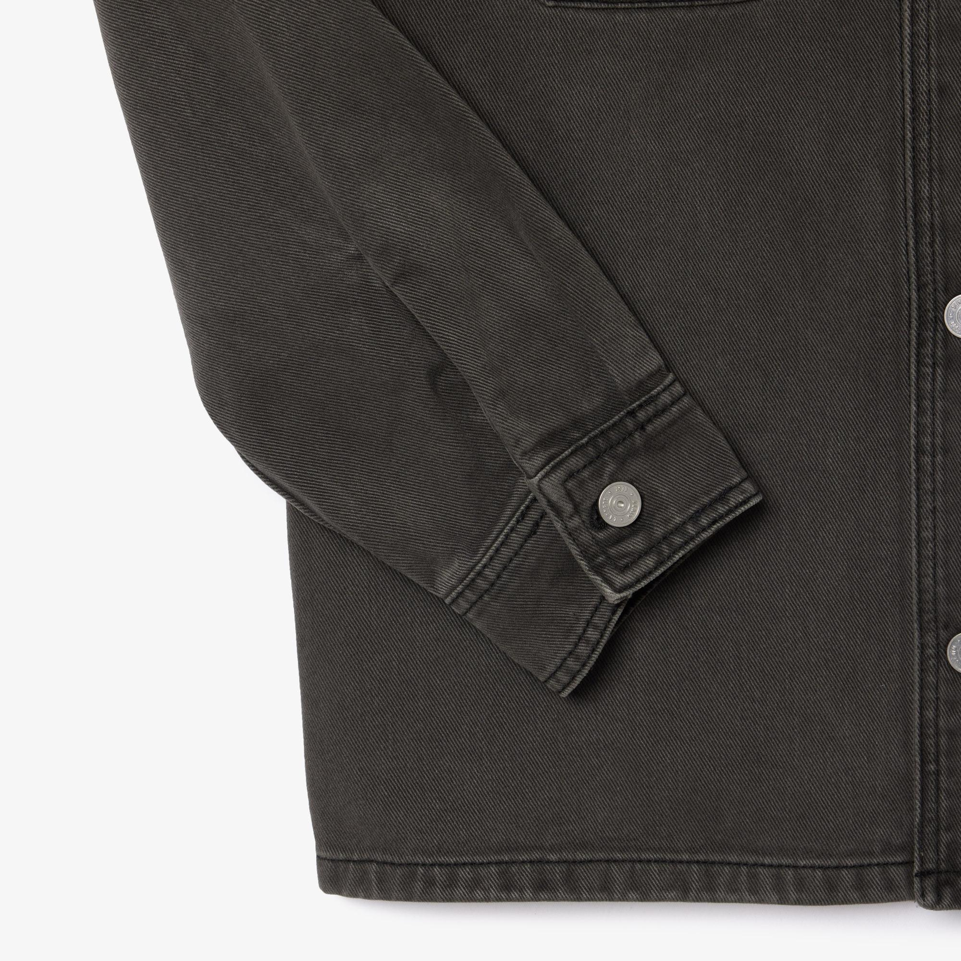 Erkek Oversize Fit Denim Gri Dış Gömlek