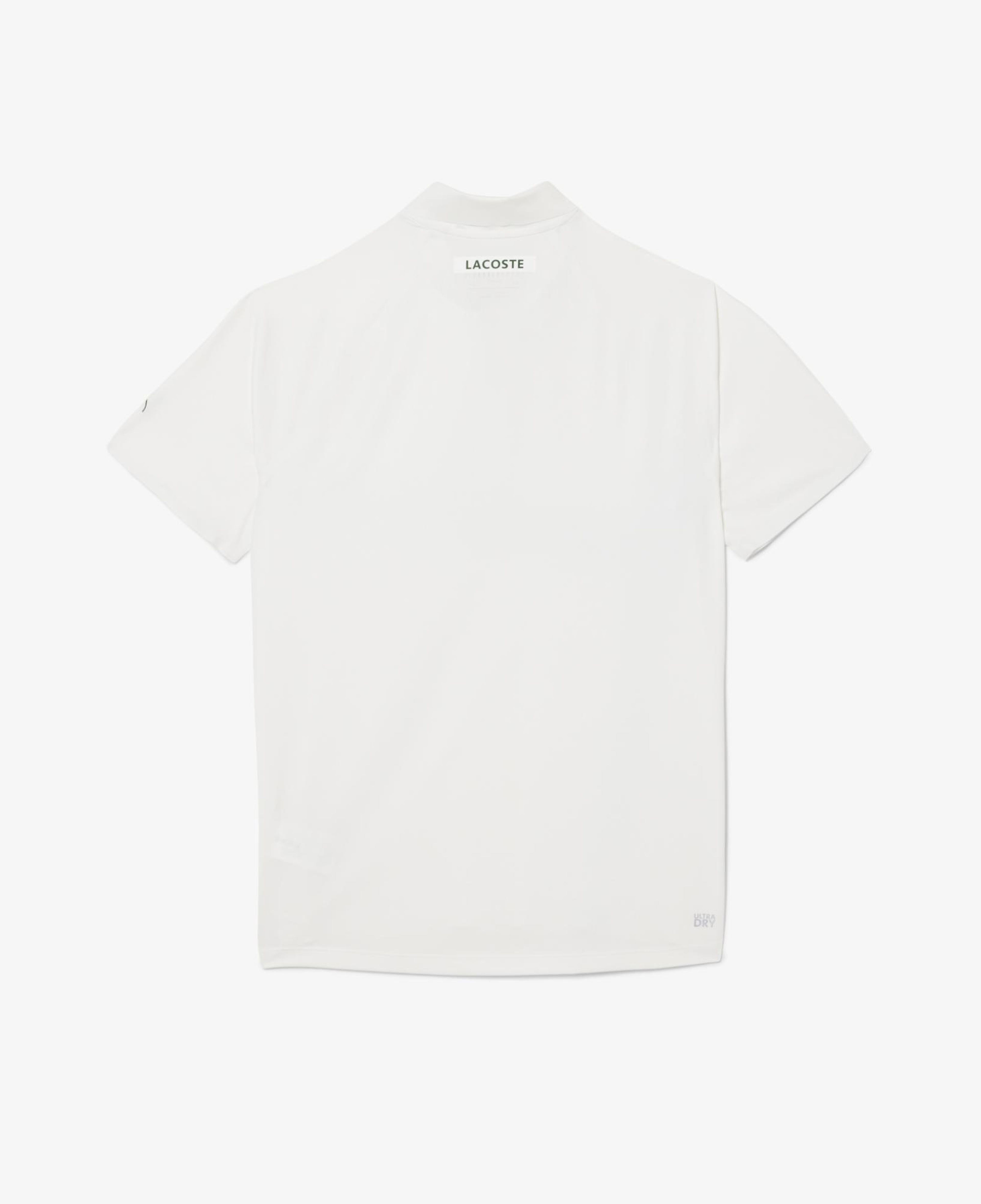 Lacoste Sport X Novak Djokovic Erkek Slim Fit Baskılı Beyaz Polo