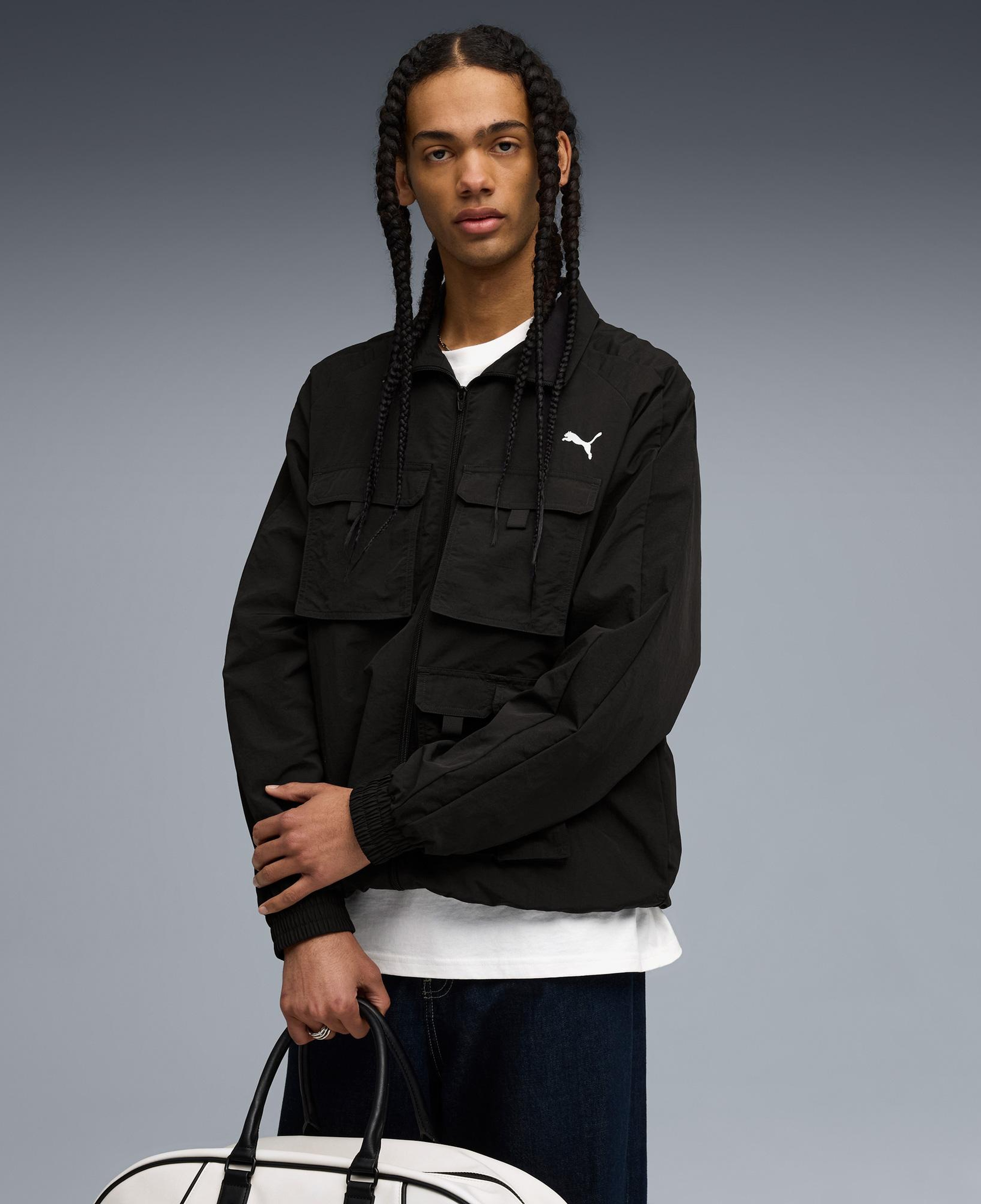 Puma T7 Cargo Track Erkek Siyah Ceket