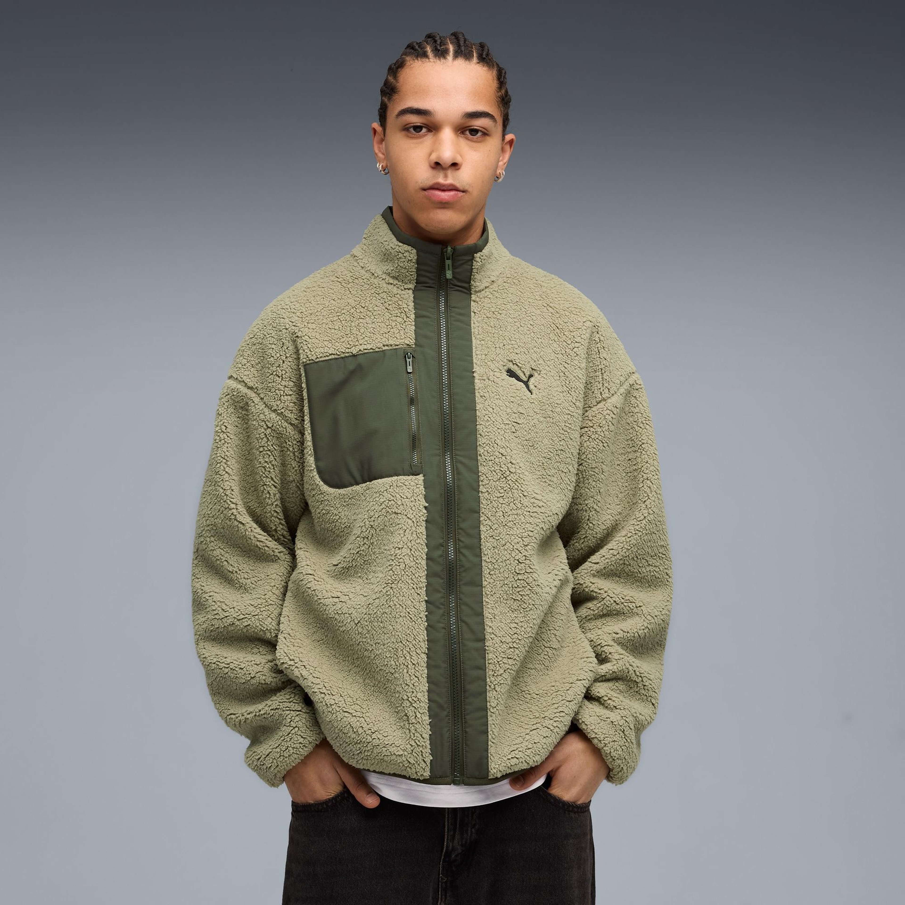 Puma Reversible Sherpa Erkek Haki Ceket