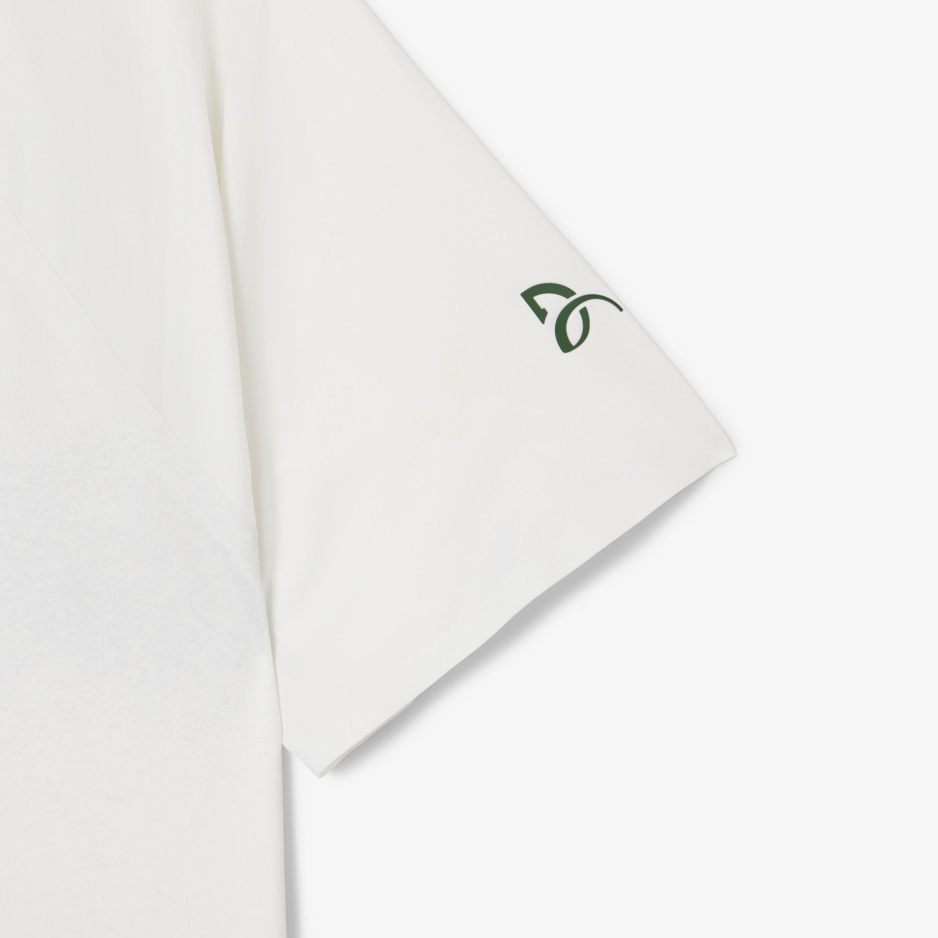 Lacoste Sport X Novak Djokovic Erkek Slim Fit Baskılı Beyaz Polo