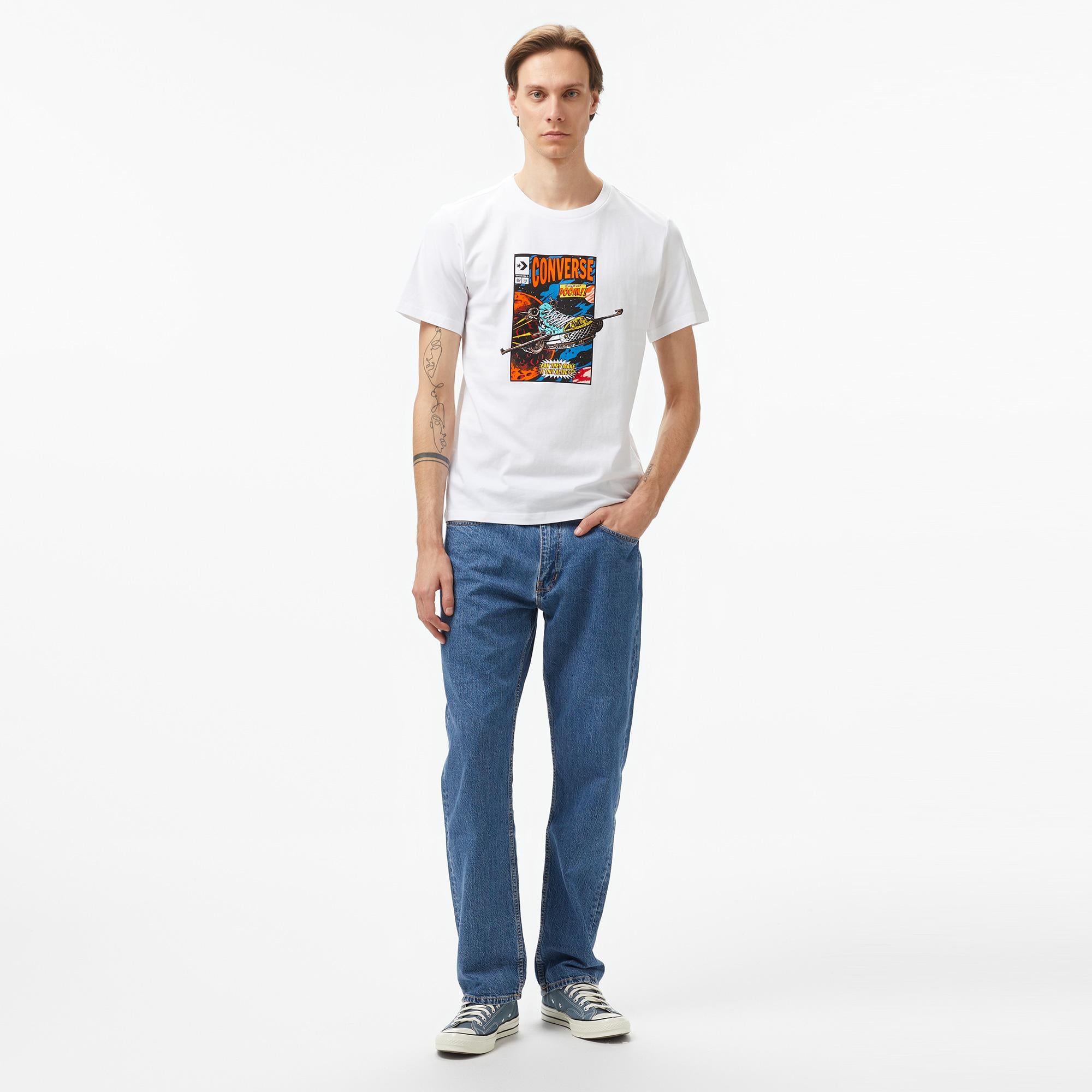 Converse Comic Cover Erkek Beyaz T-Shirt