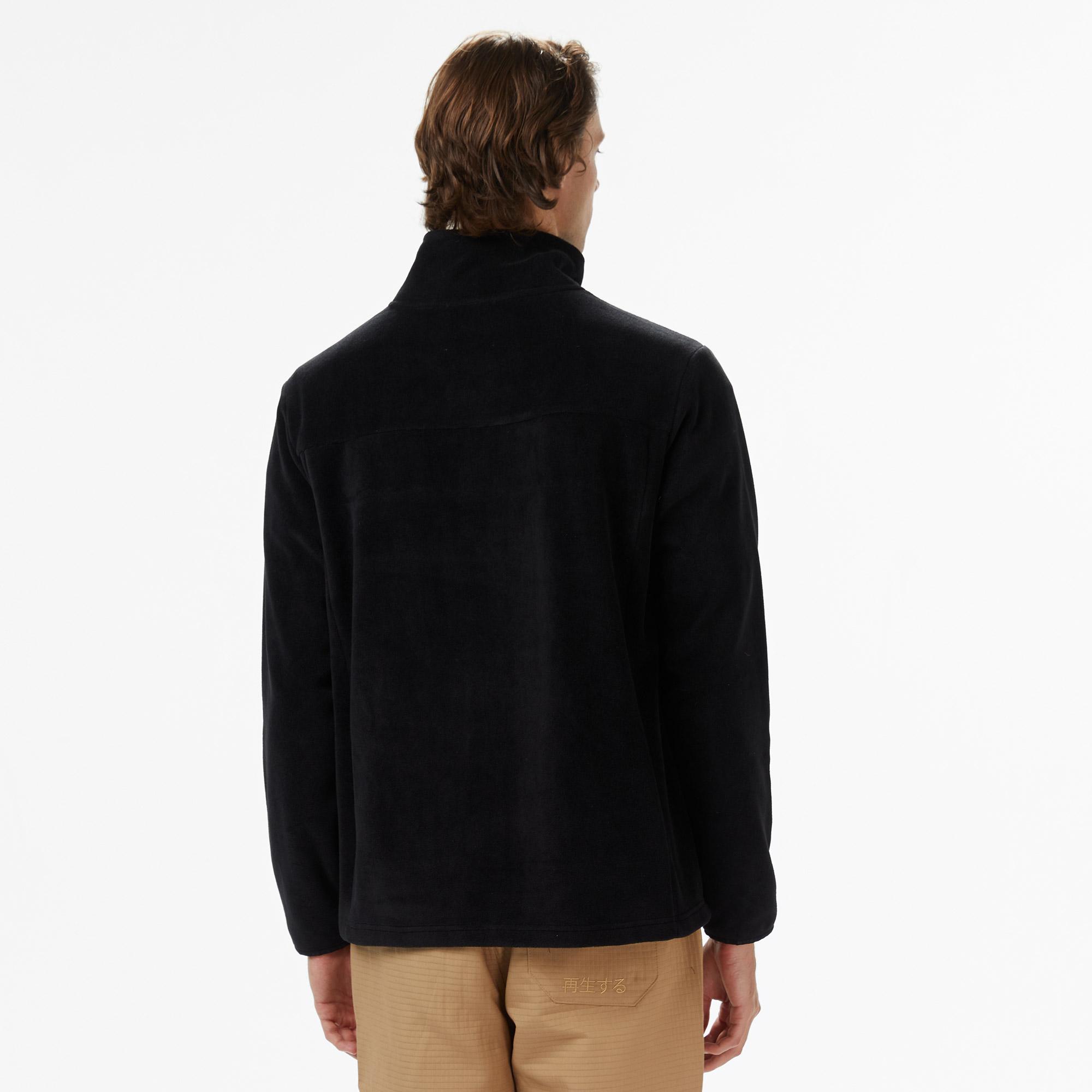 UNITED4 Erkek Siyah Half Zip Sweatshirt