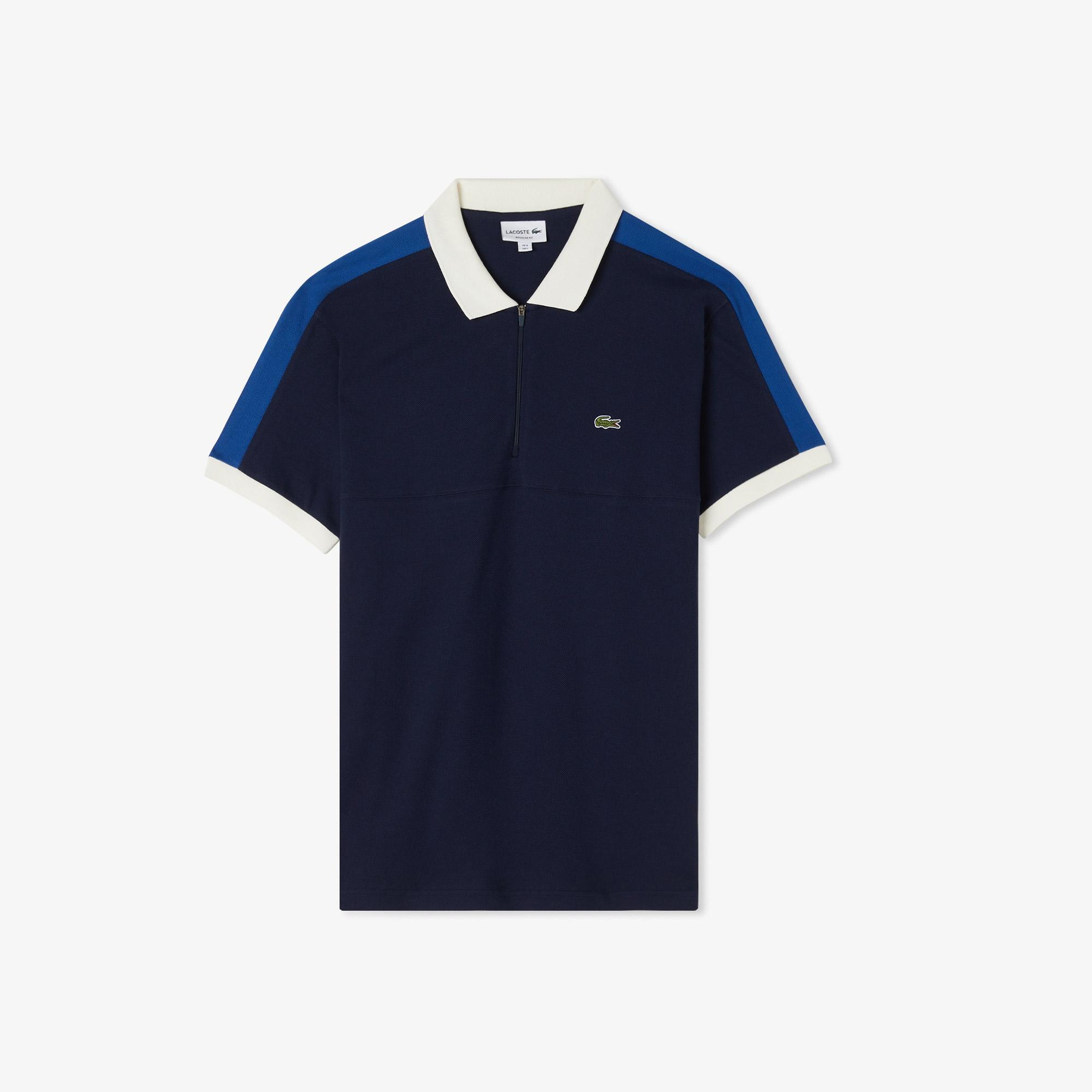 Erkek Regular Fit  Renk Bloklu Lacivert Polo