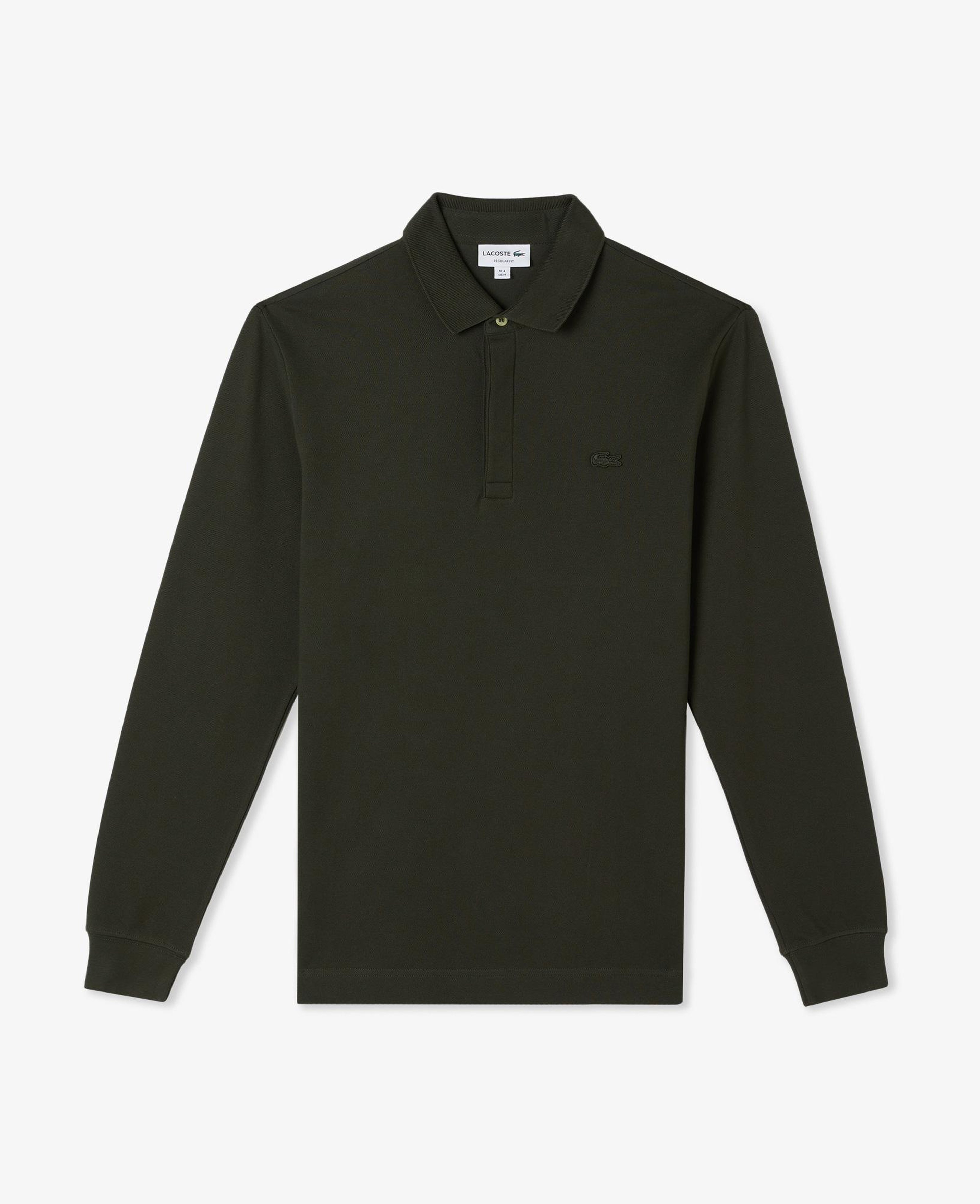 Erkek Regular Fit Uzun Kollu Haki Paris Polo