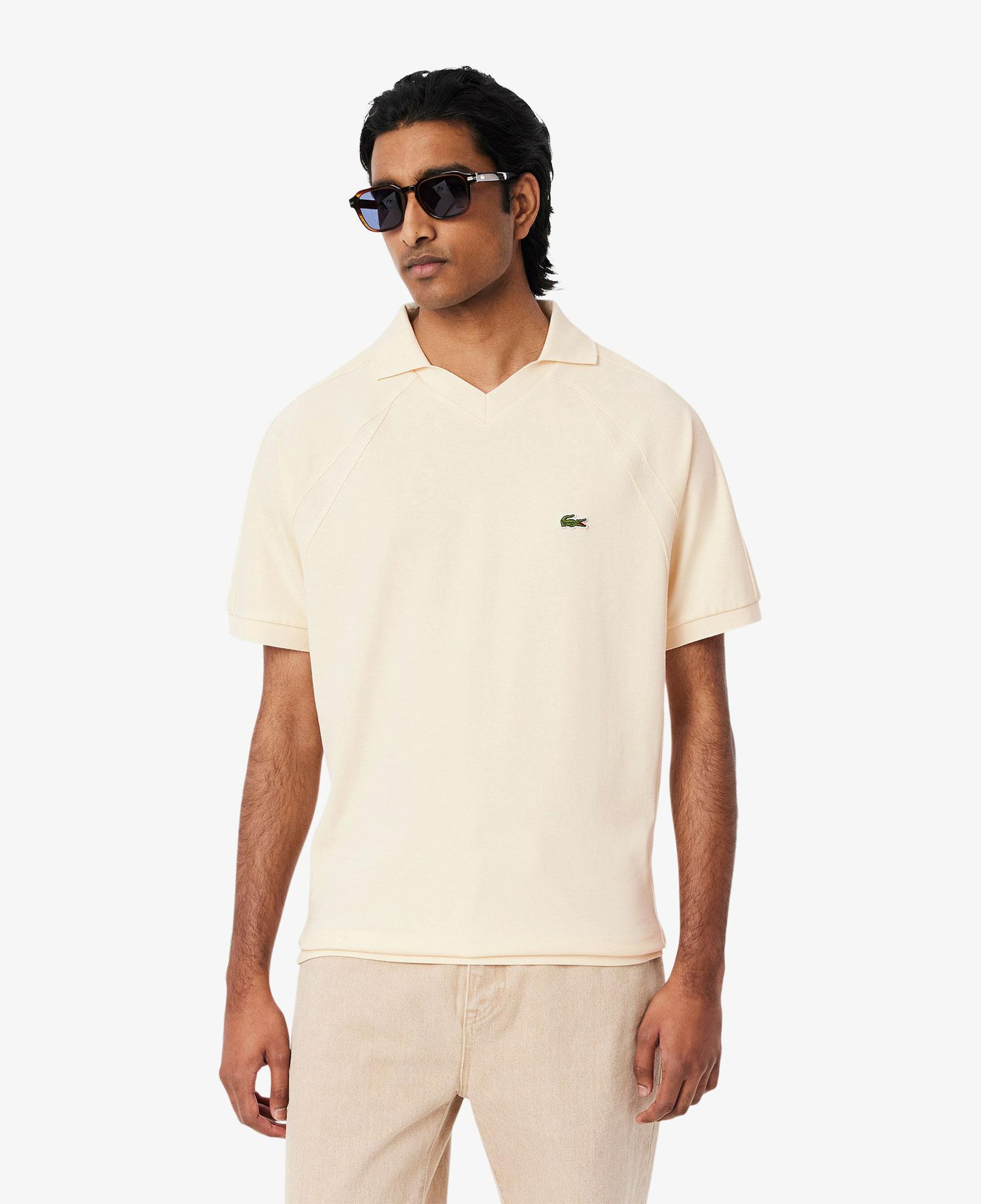 Erkek Classic Fit Organik Pamuk Krem Polo