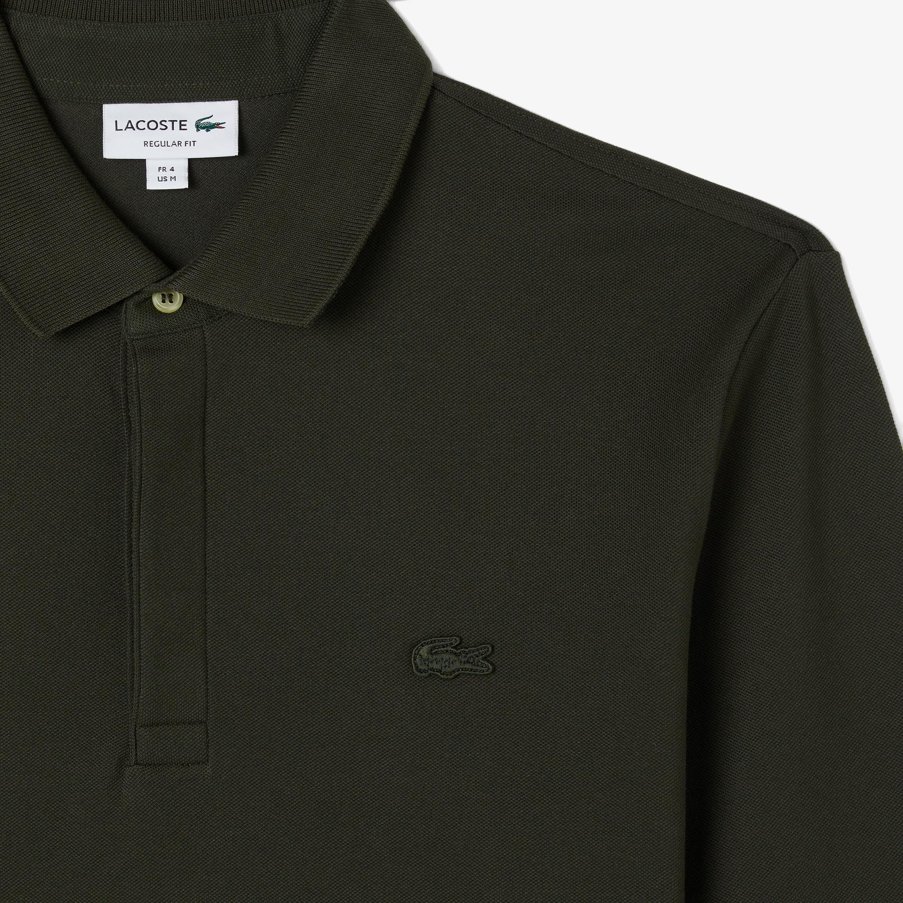 Erkek Regular Fit Uzun Kollu Haki Paris Polo